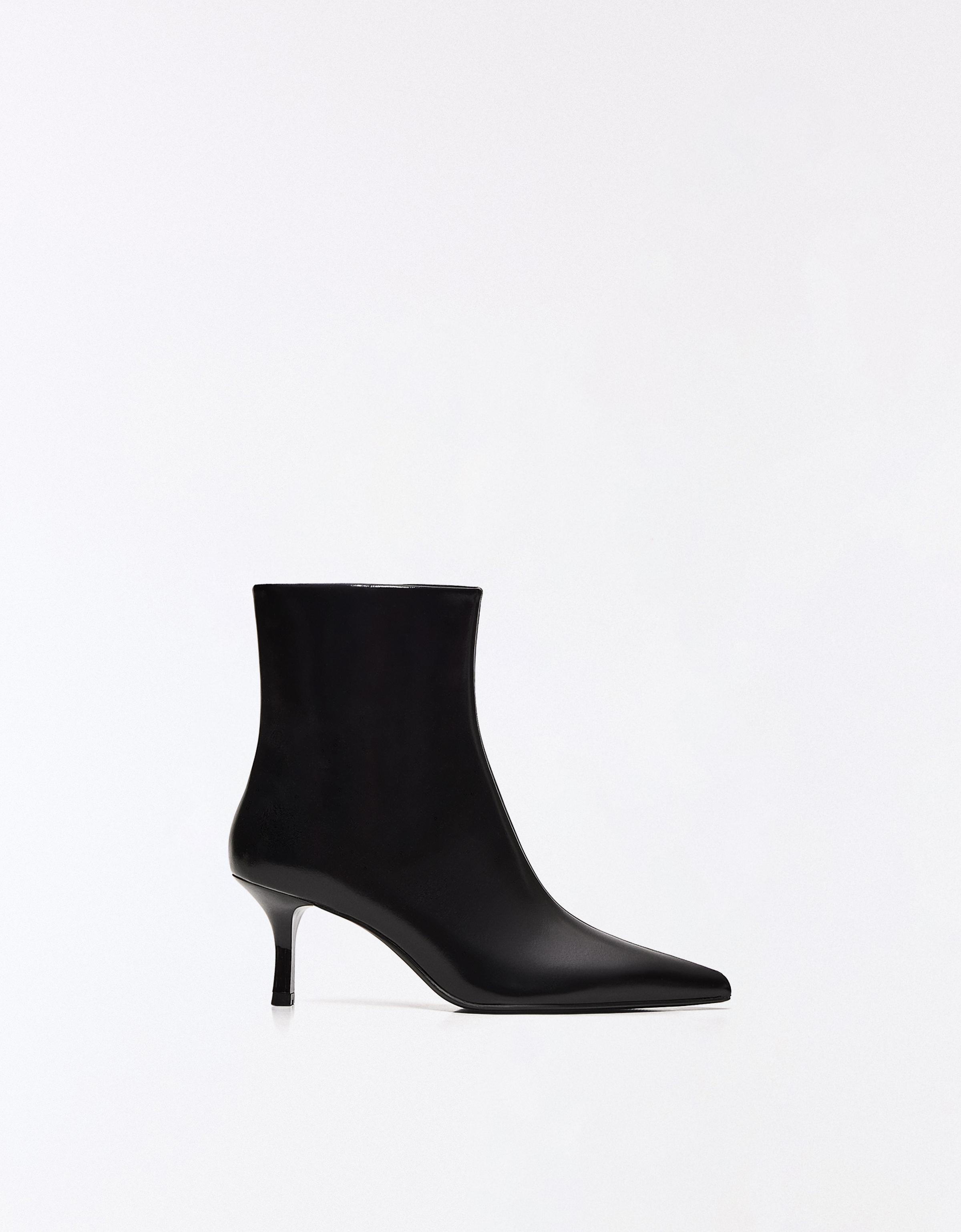 Bershka Botín Tacón Kitten Mujer 35 Negro
