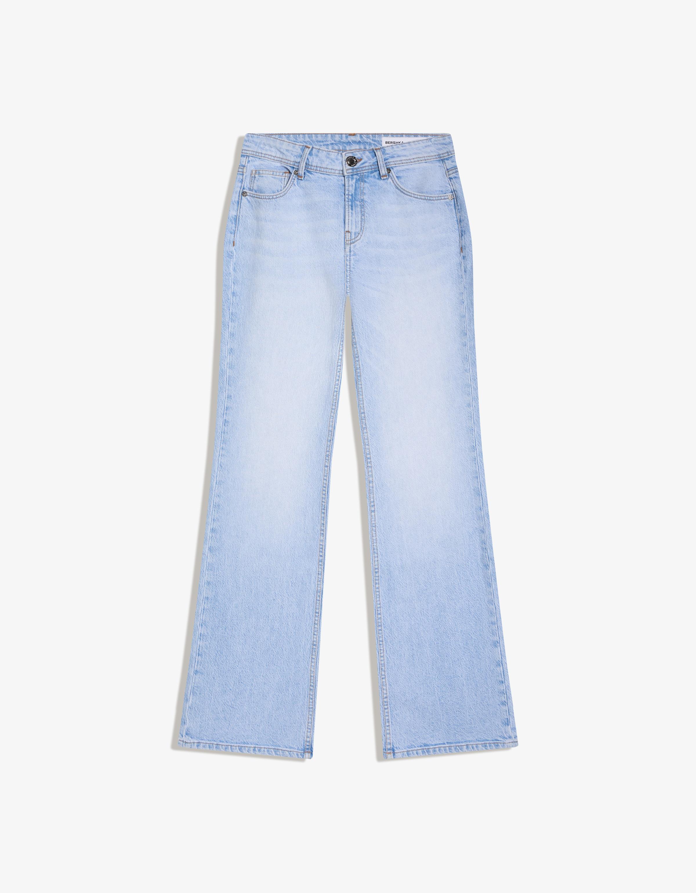 Low-rise boot-cut jeans