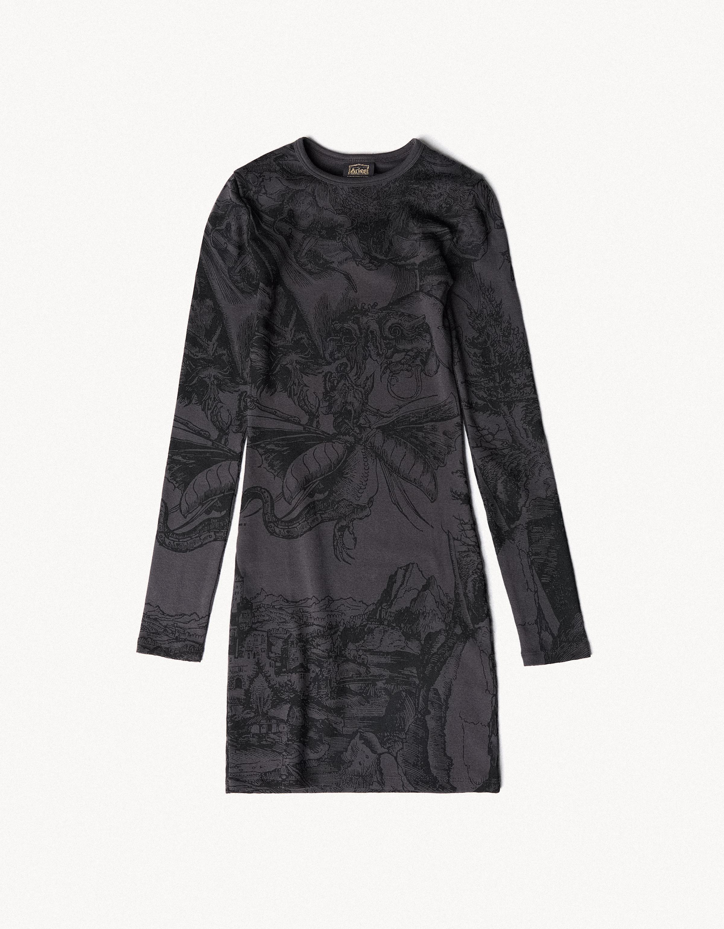 Bershka Uzun kollu ARIES X BERSHKA mini elbise görsel 7