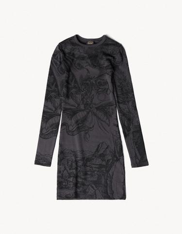 Long sleeve mini print dress ARIES X BERSHKA — Dark grey 5