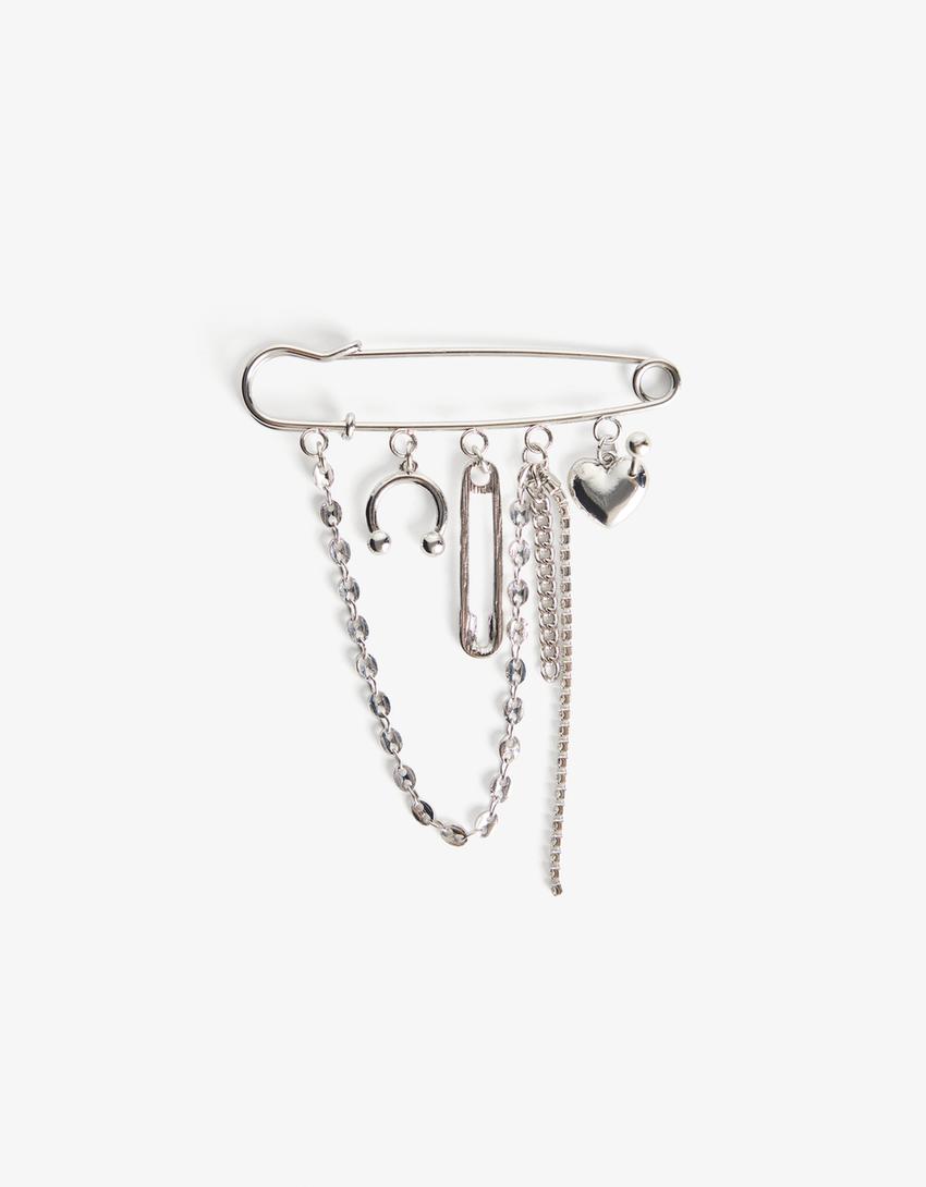 Signature edition safety pin piercing-Silver