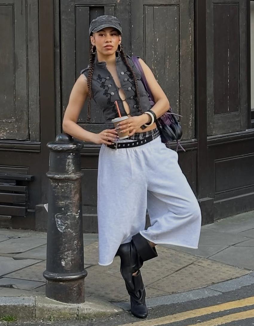 Bermuda molleton-Gris