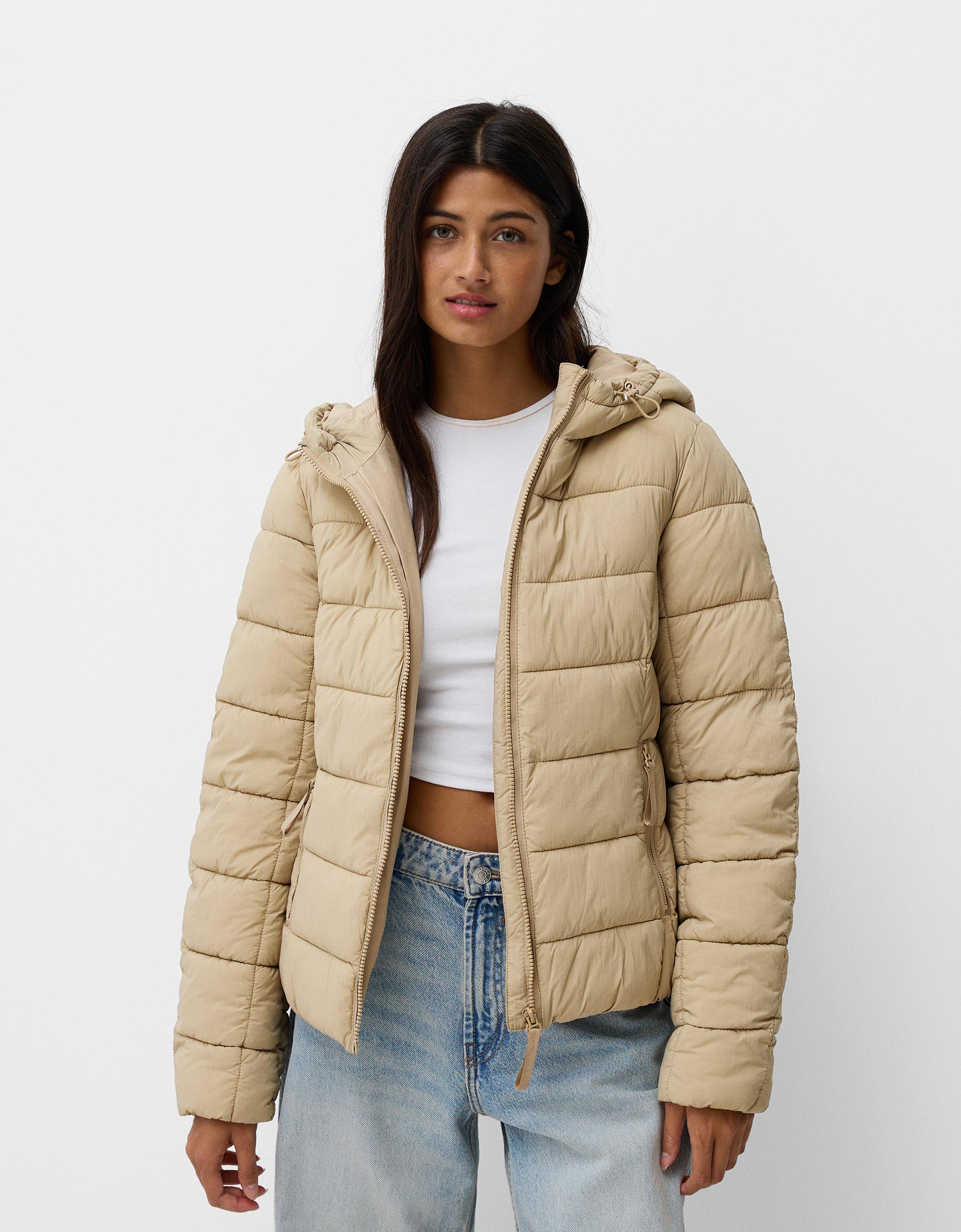 Chaquetas Mujer Anorak Bershka Mujer Abrigo Acolchado Bershka