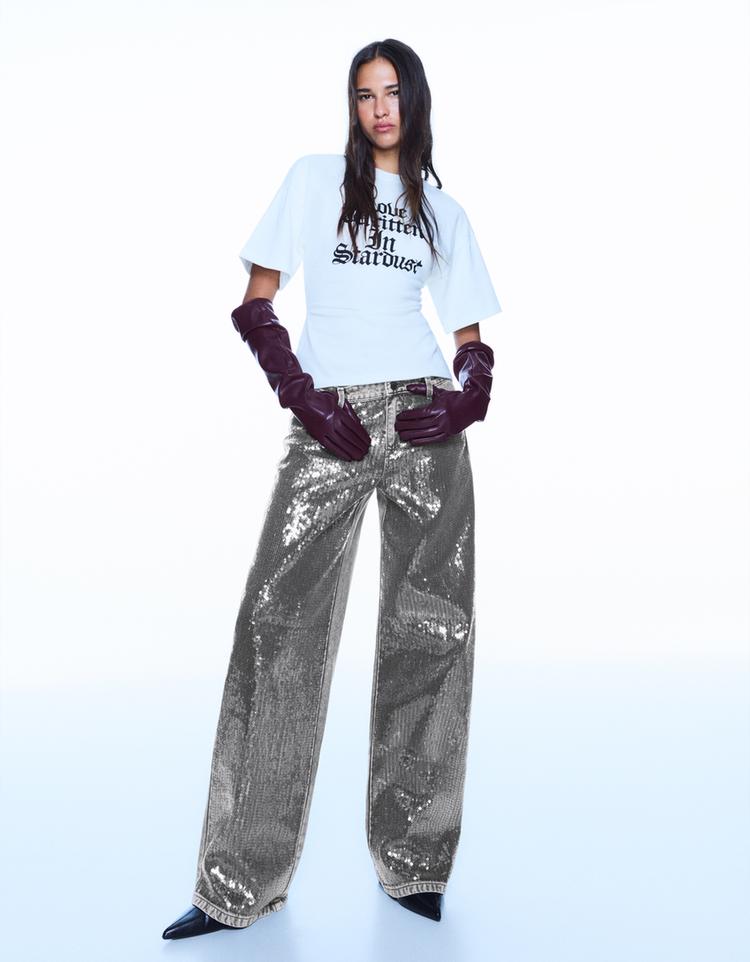 Pullu barrel fit pantolon