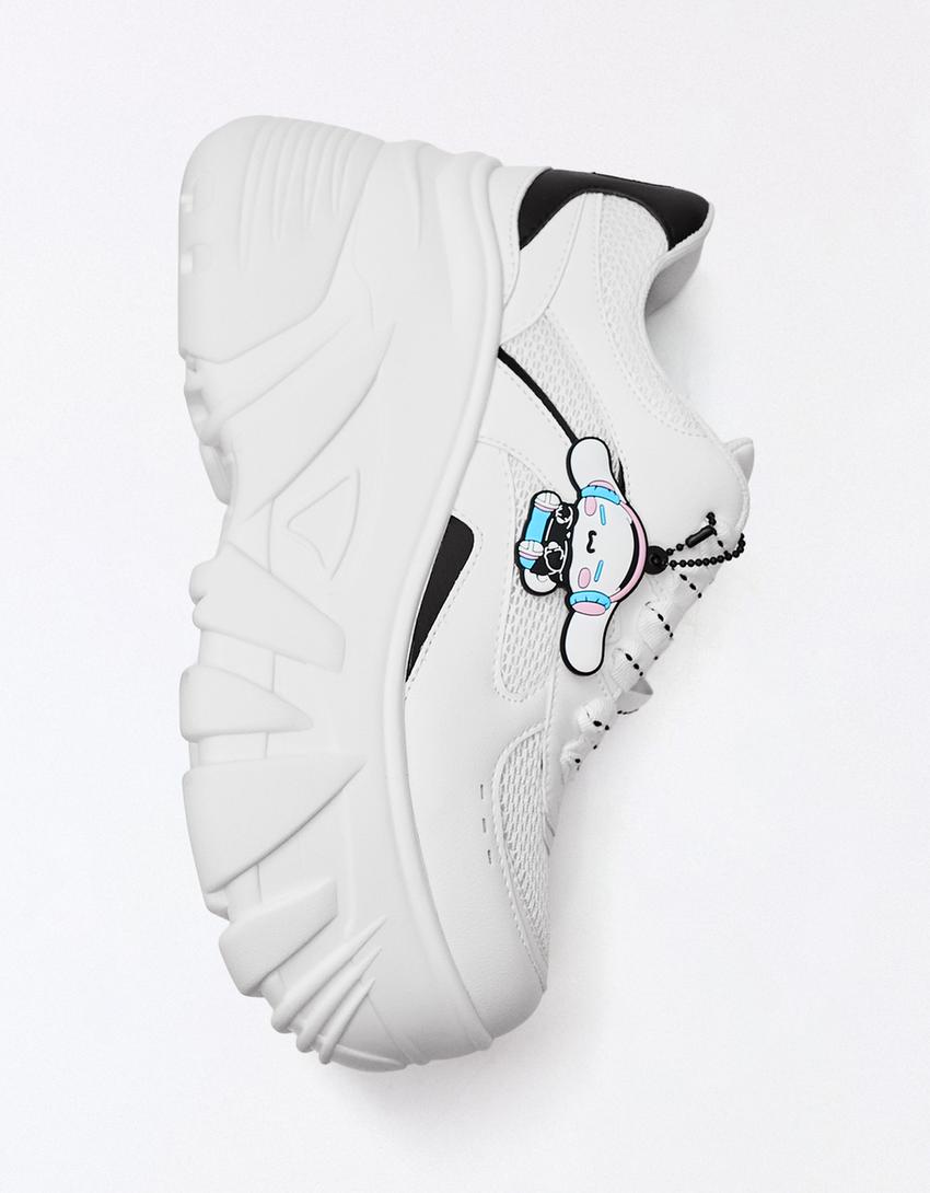 Zapatillas plataforma Cinnamoroll-Blanco