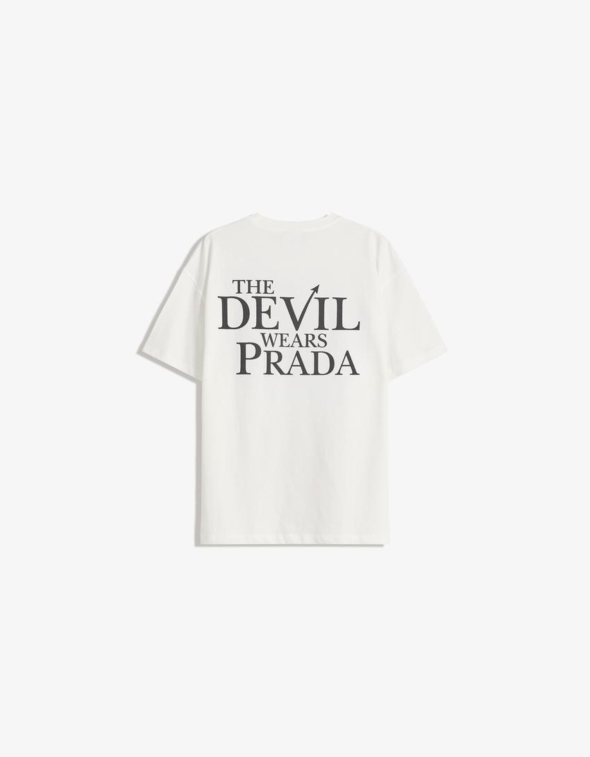 The Devil Wears Prada print short sleeve T-shirt-Off white-4