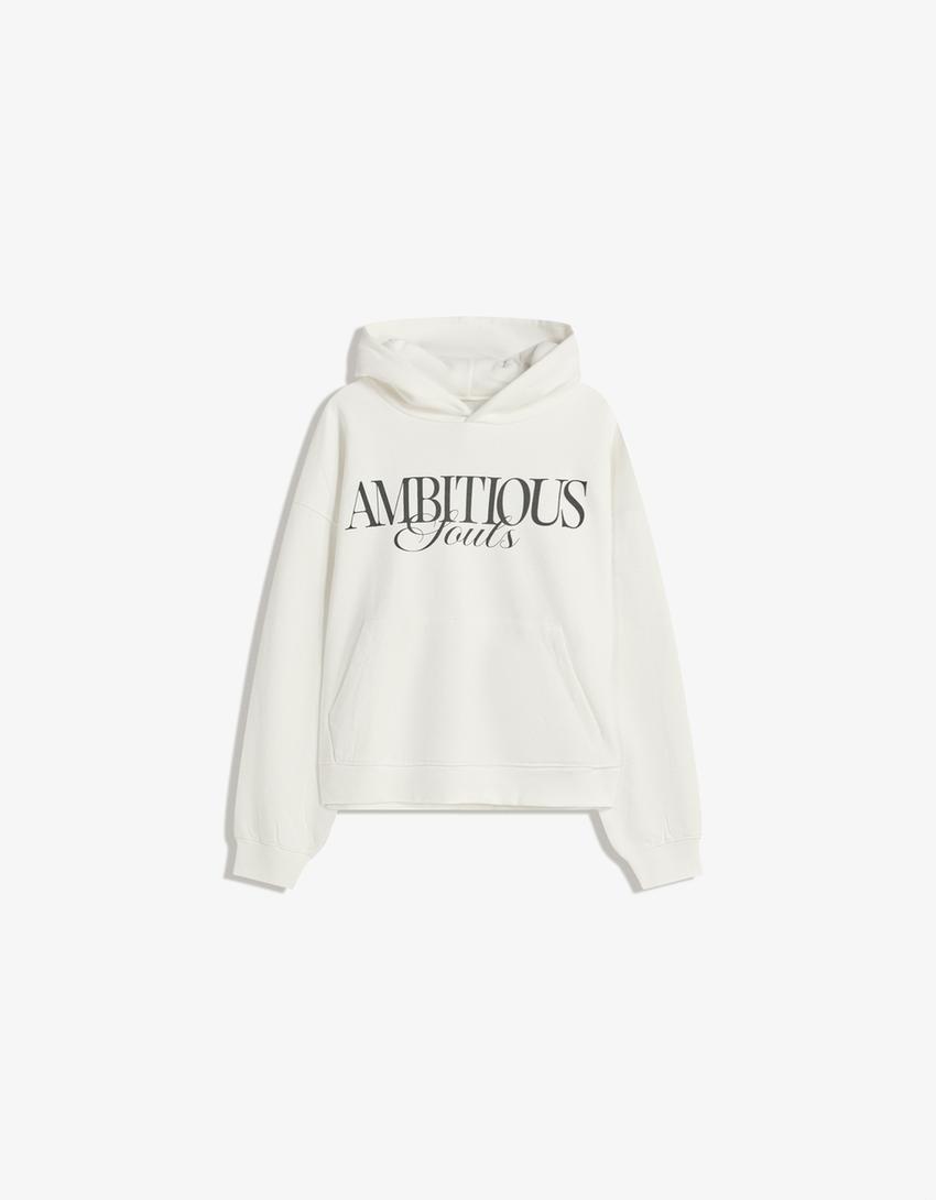 Sudadera capucha print-Blanco roto-4