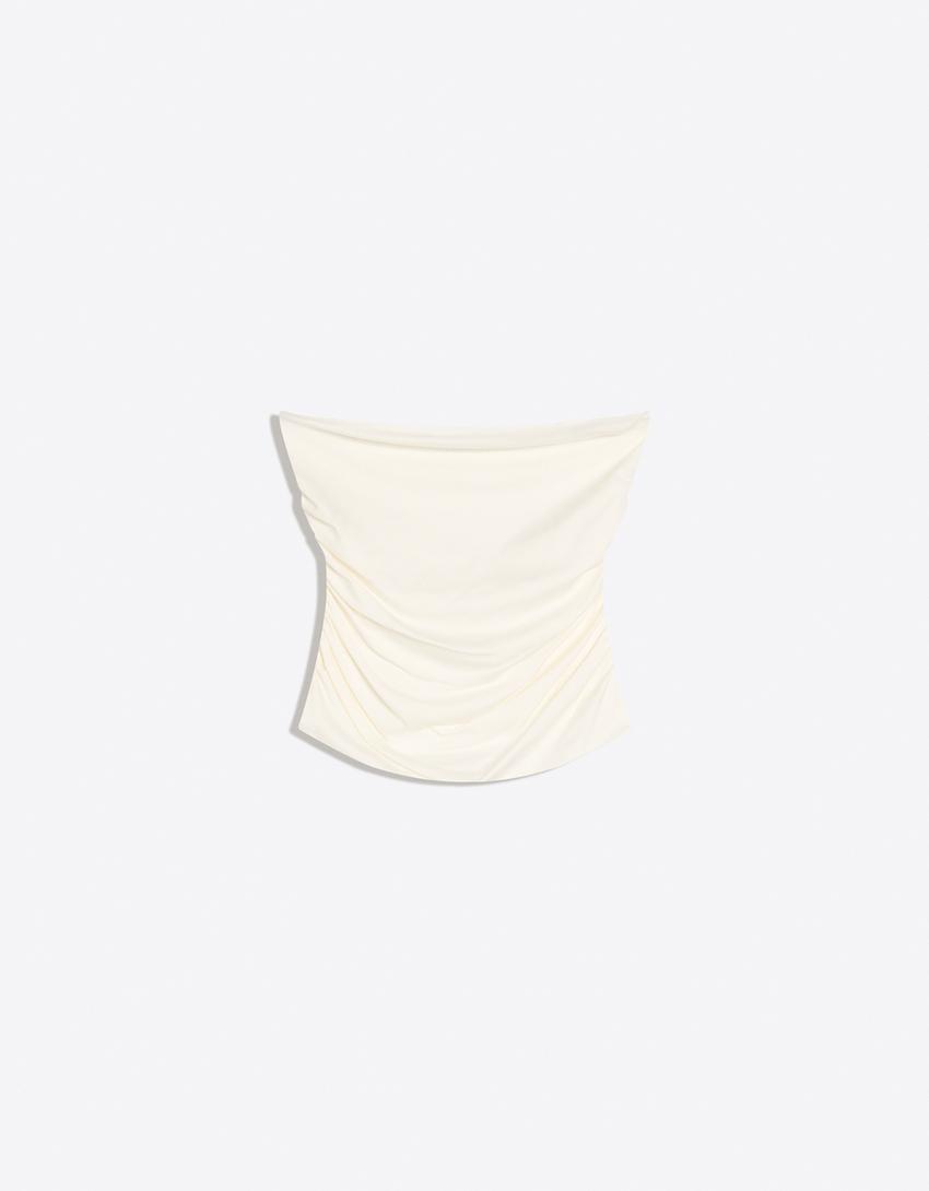 Ruched bandeau top