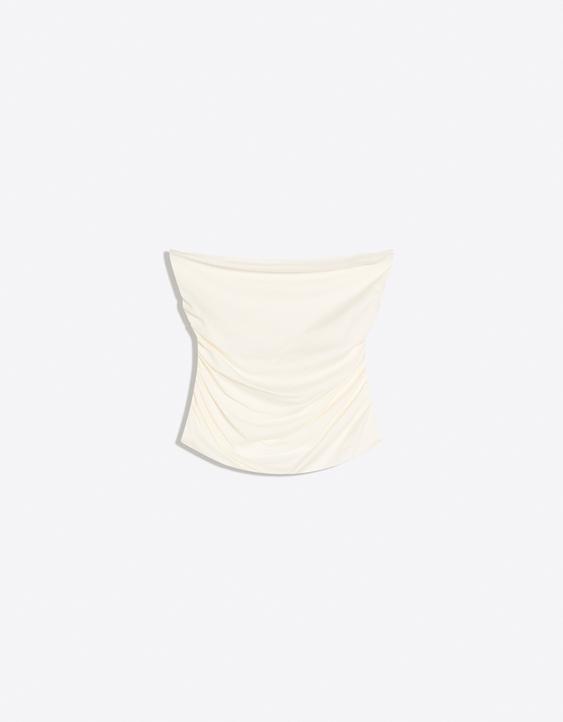 Marszczony top bandeau