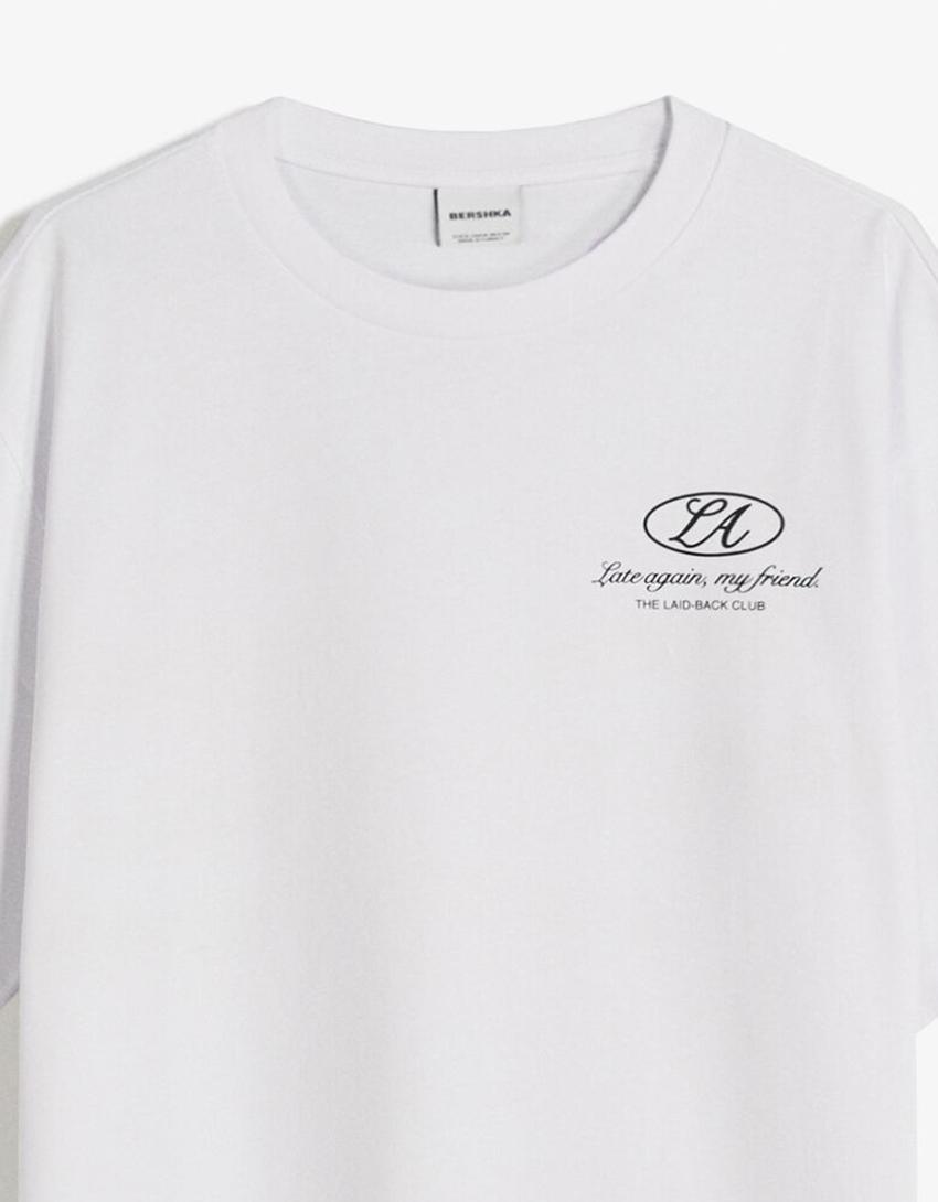 Short sleeve T-shirt with print-White-2