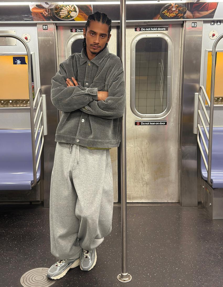 Geacă boxy cu efect de blană de miel sintetică-Gri închis