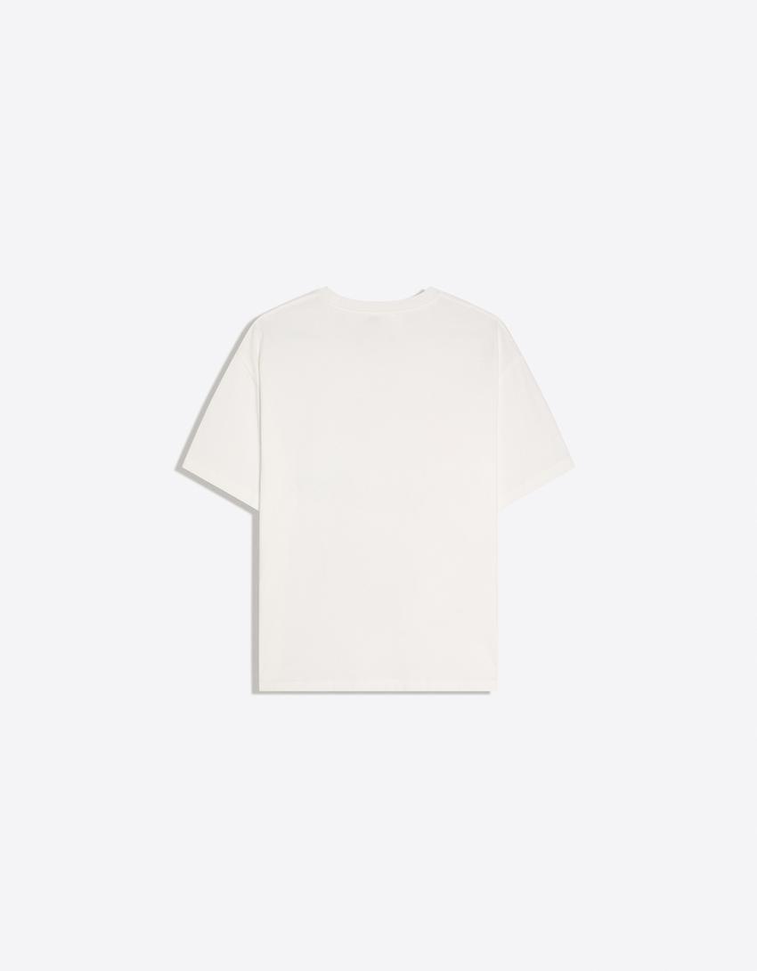 Short sleeve T-shirt with print-Off white