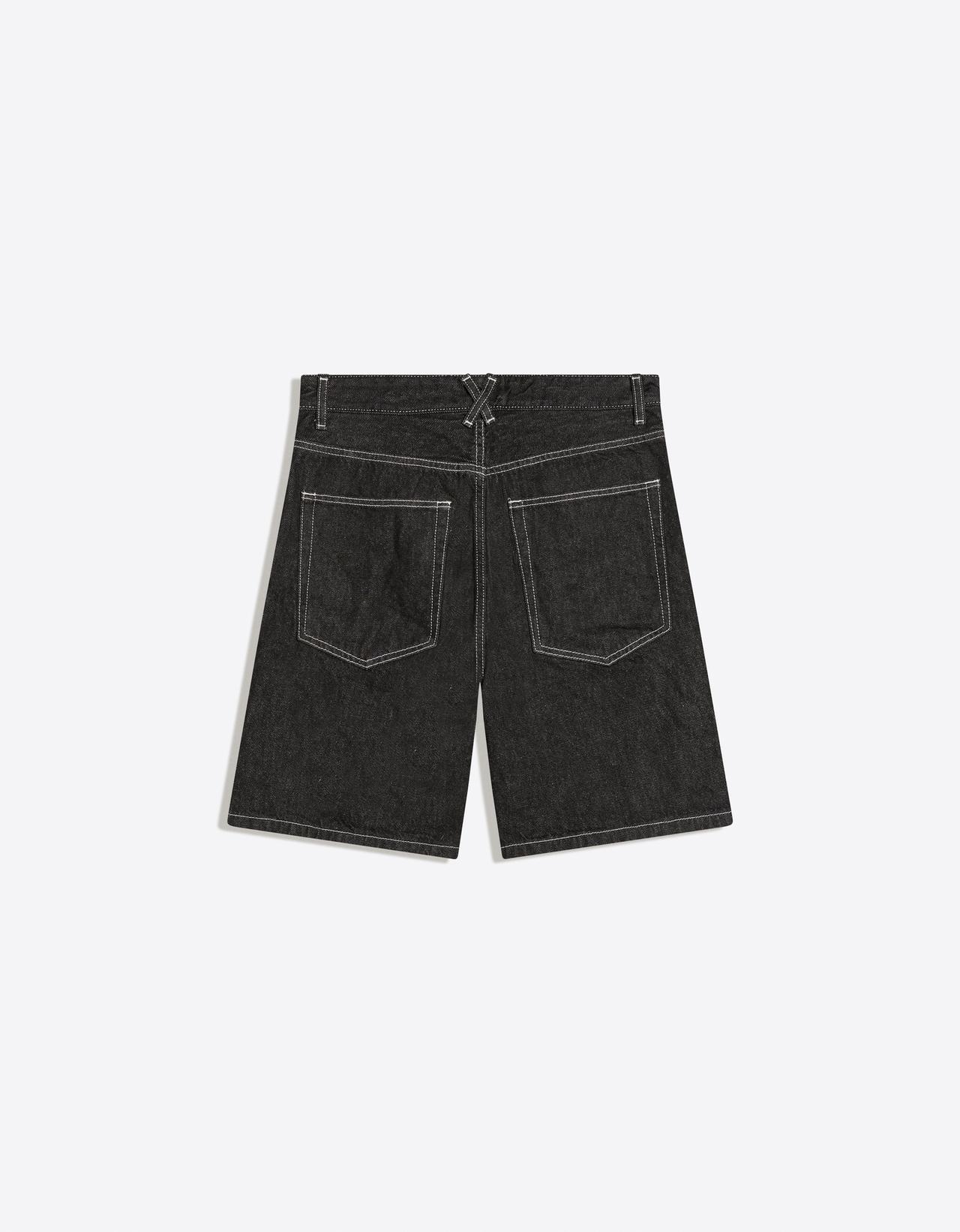 Denim Bermuda shorts — Black