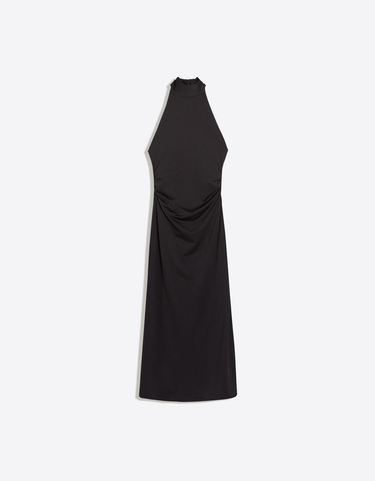 Halter midi dress — Black