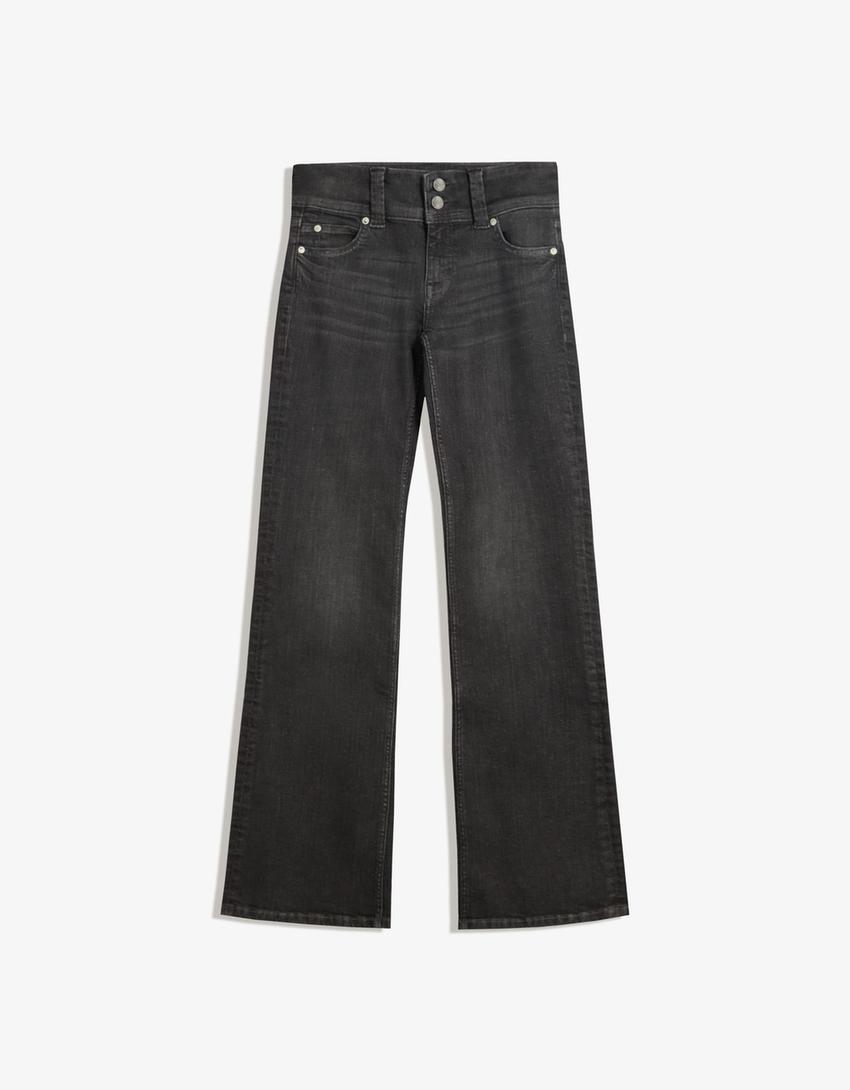Jeans bootcut-Negro-3