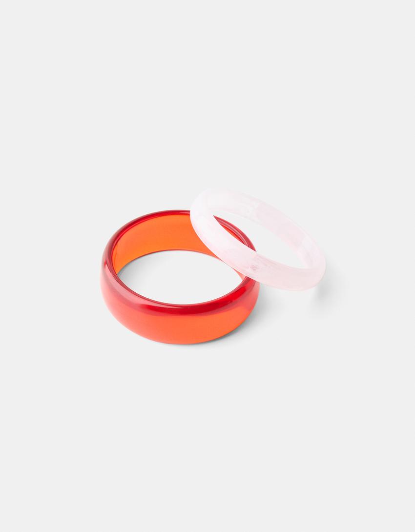 Pack de 2 bracelets-Rouge-4