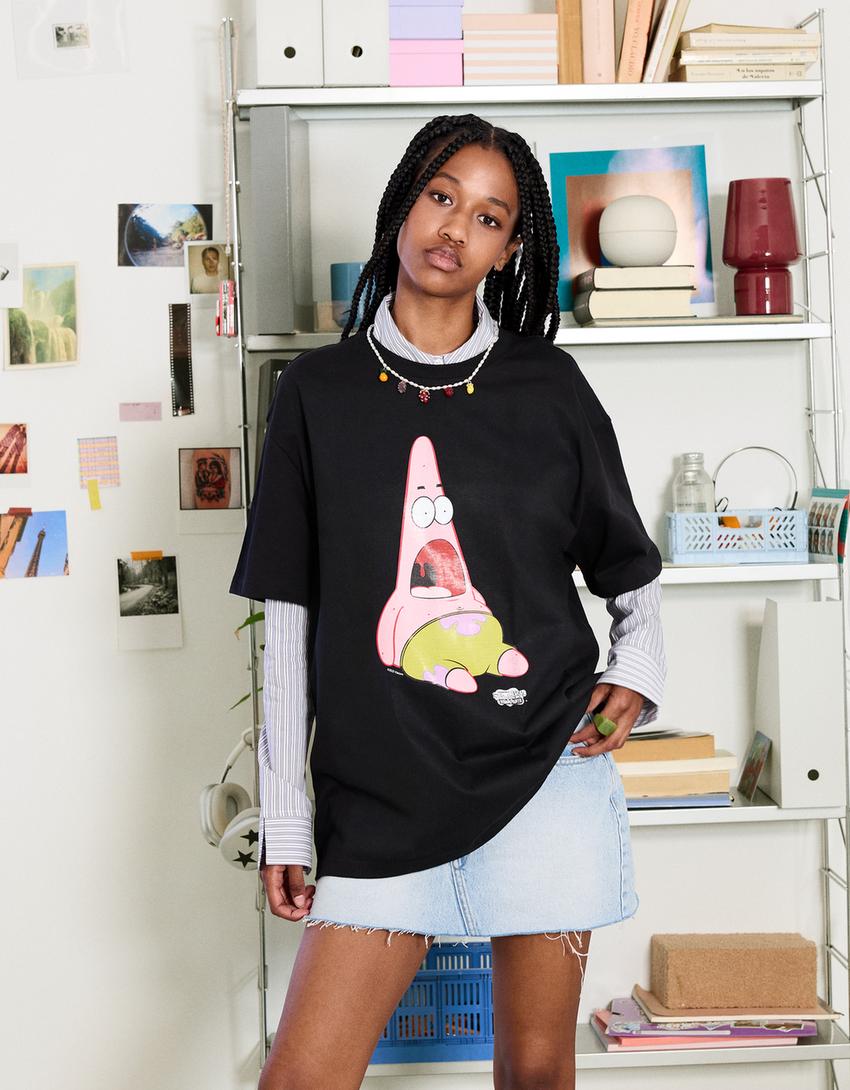 SpongeBob T-shirt met korte mouw-Zwart-1