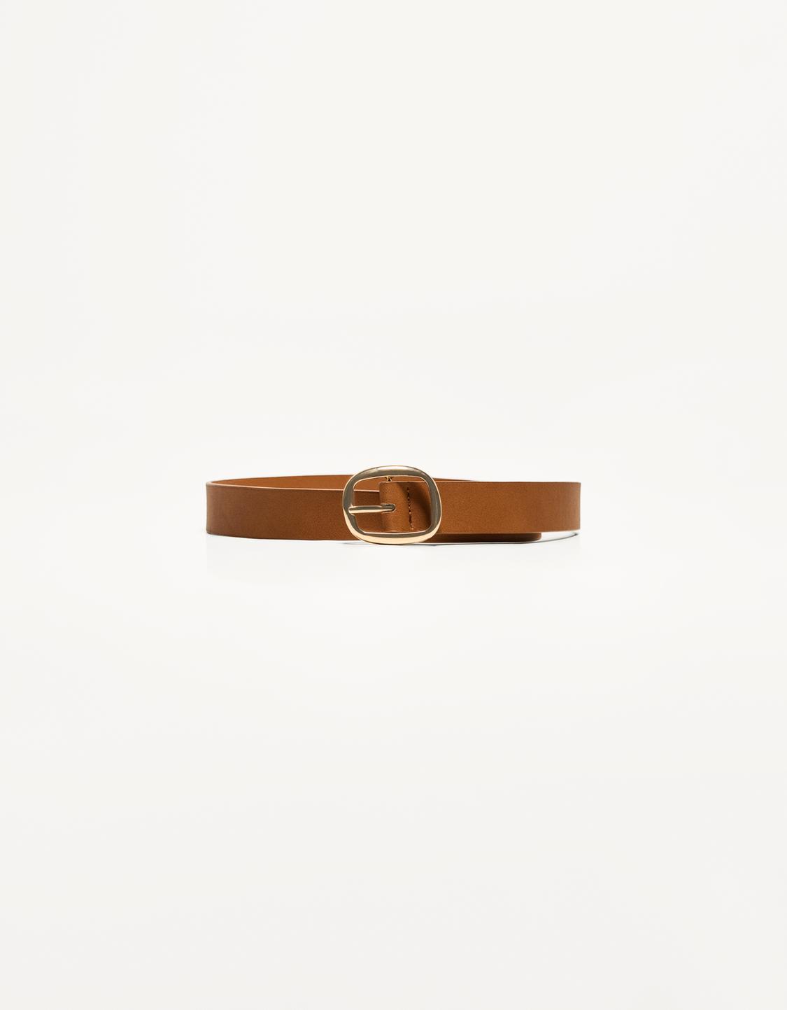 Thin faux leather belt