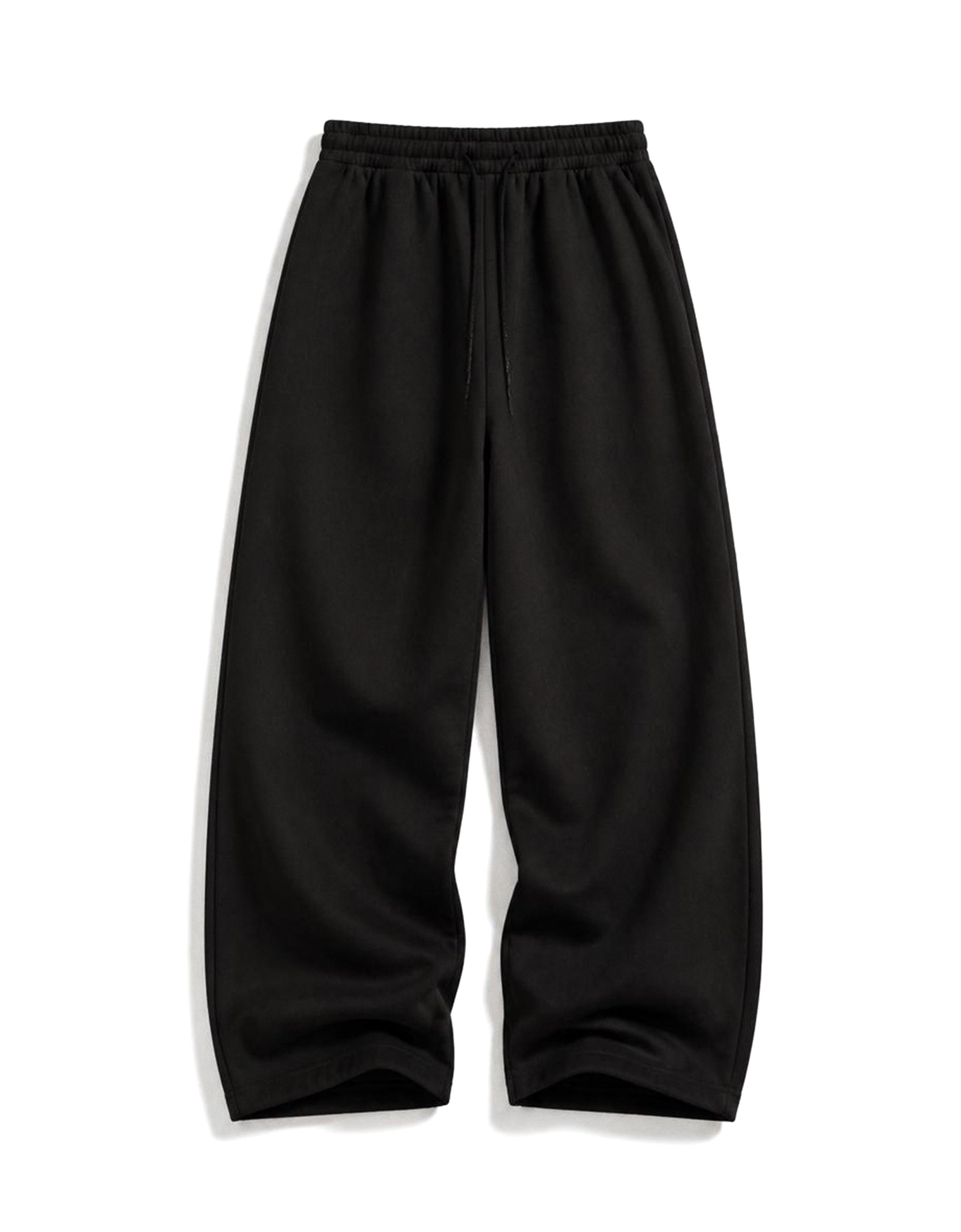Napped balloon trousers — Black