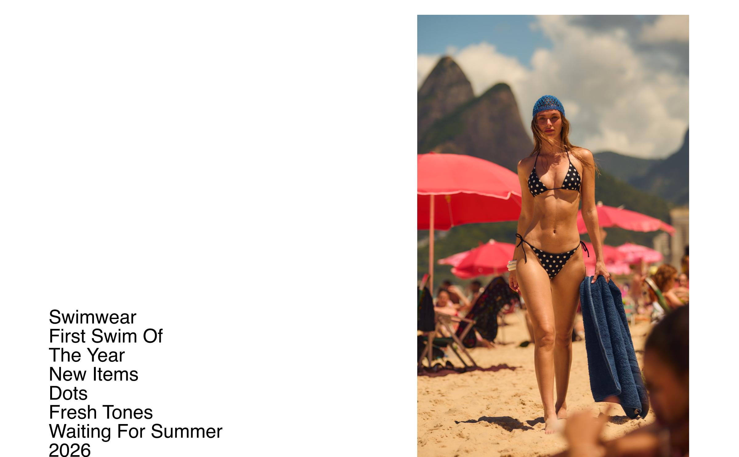 Polka dot triangle bikini top — Black