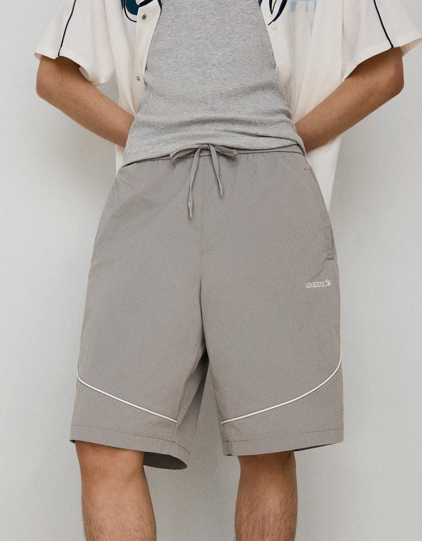 Bermuda skater técnica-Gris
