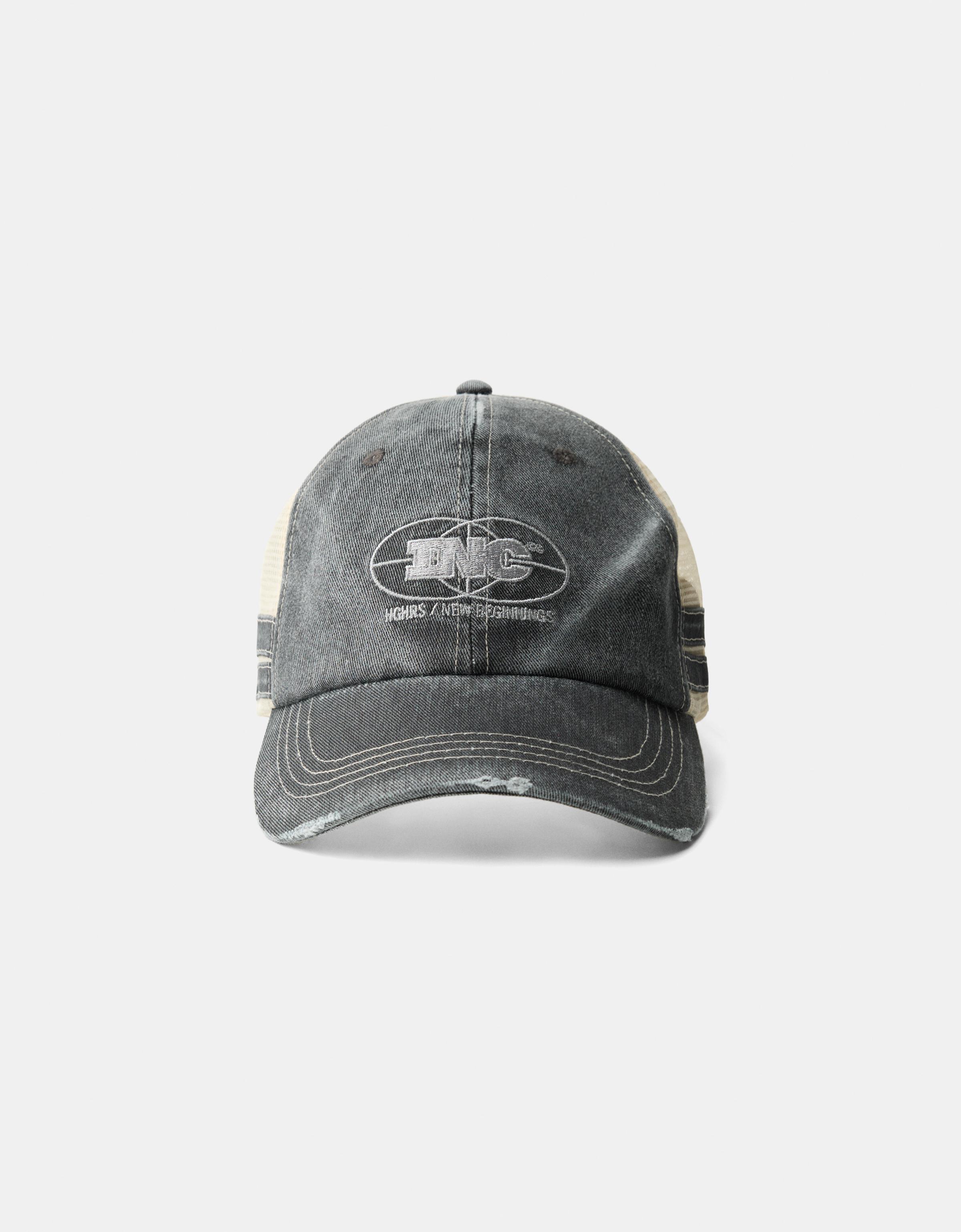 Bershka Basecap Im Washed-Look Herren Schwarz