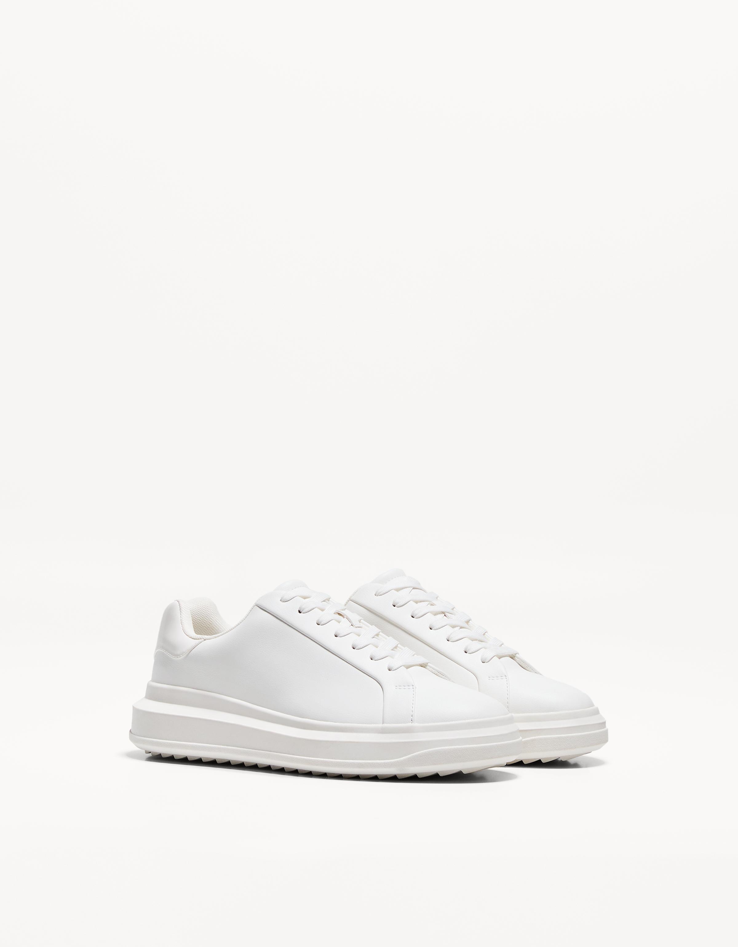 Bershka Herren-Chunky-Sneaker. Herren 44 Weiss