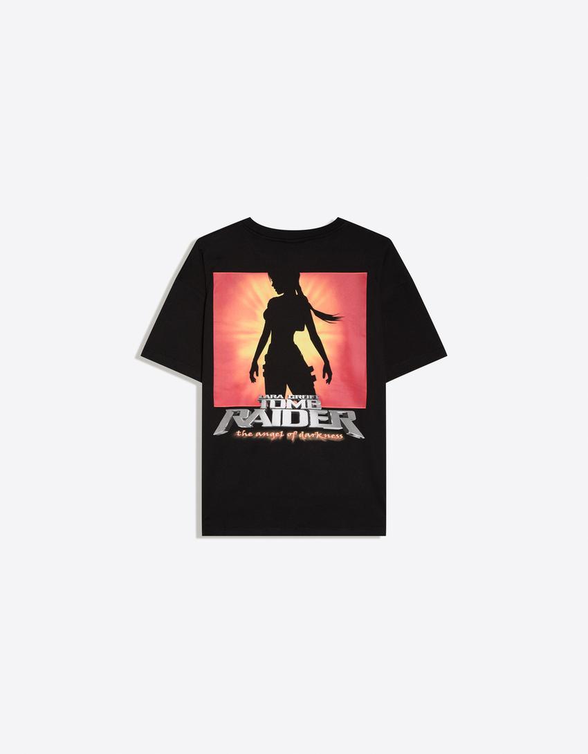 T-shirt oversize imprimé Tomb Raider-Noir
