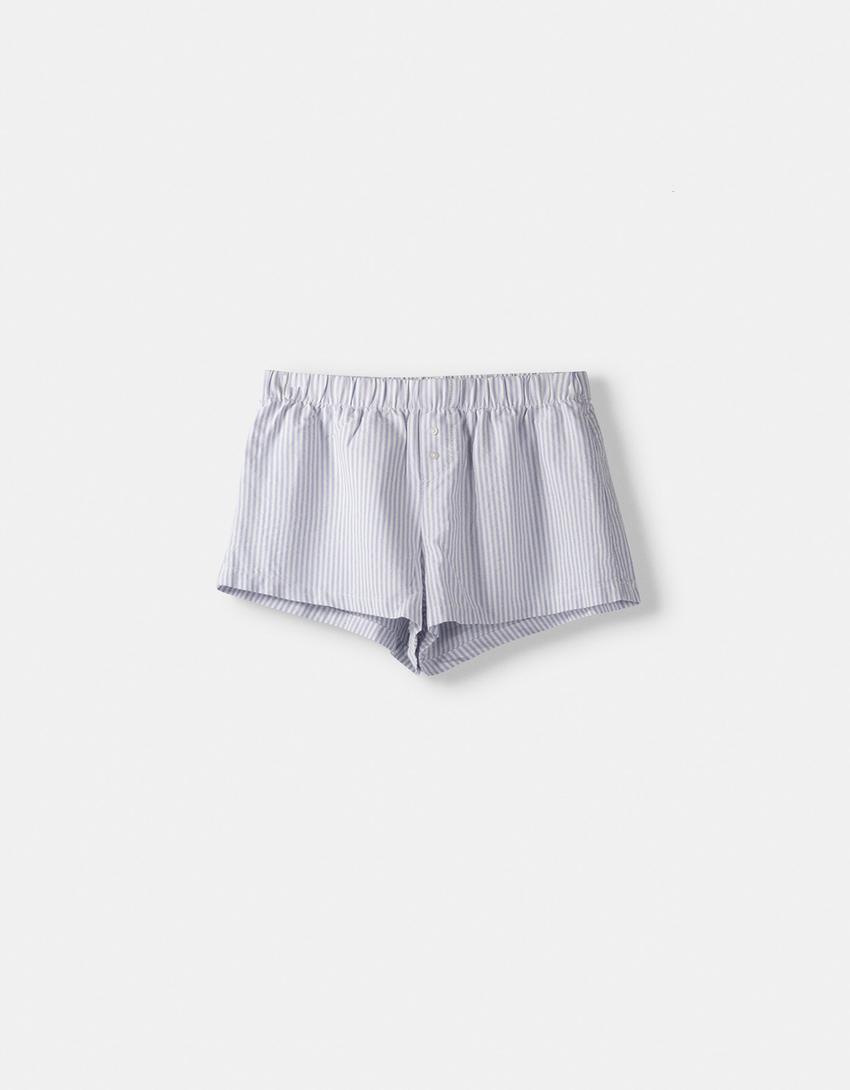 Short rayé-Bleu clair-5