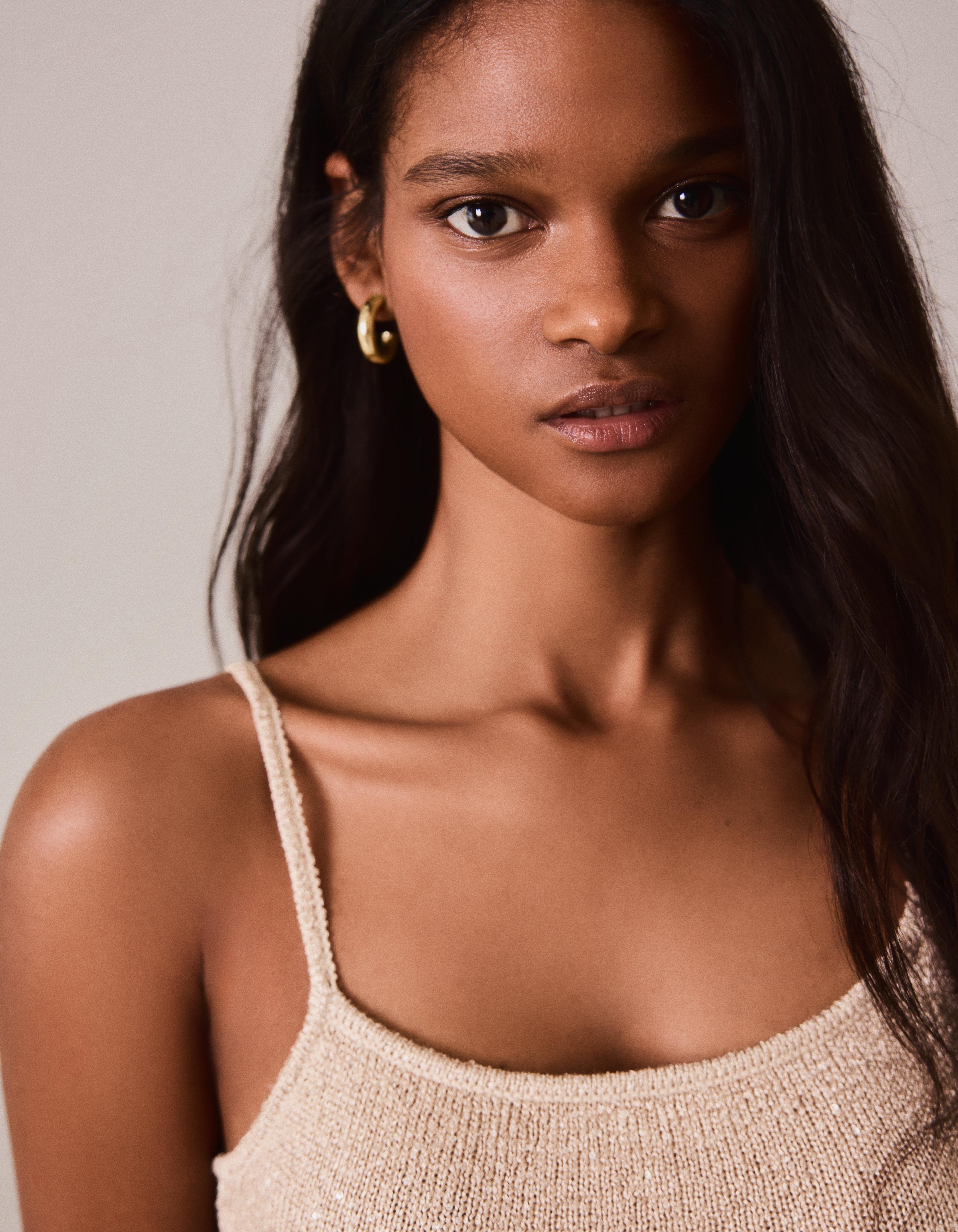 Bershka Pack 3 Pendientes Aros Mix Tamaños Mujer Oro