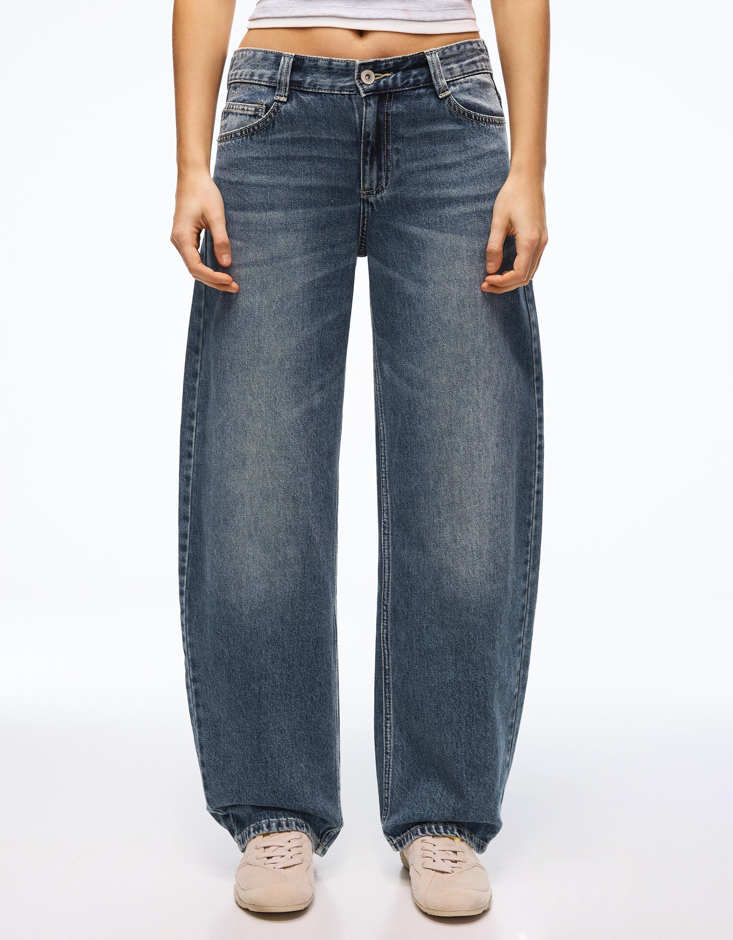 Düşük bel baggy barrel fit jean - Görsel 31