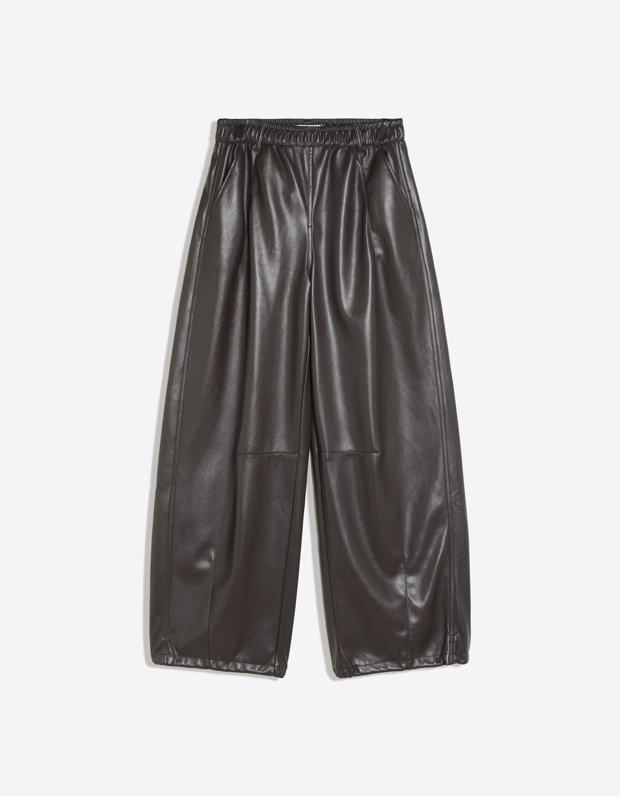 Sarouel trousers leather effect — Grey
