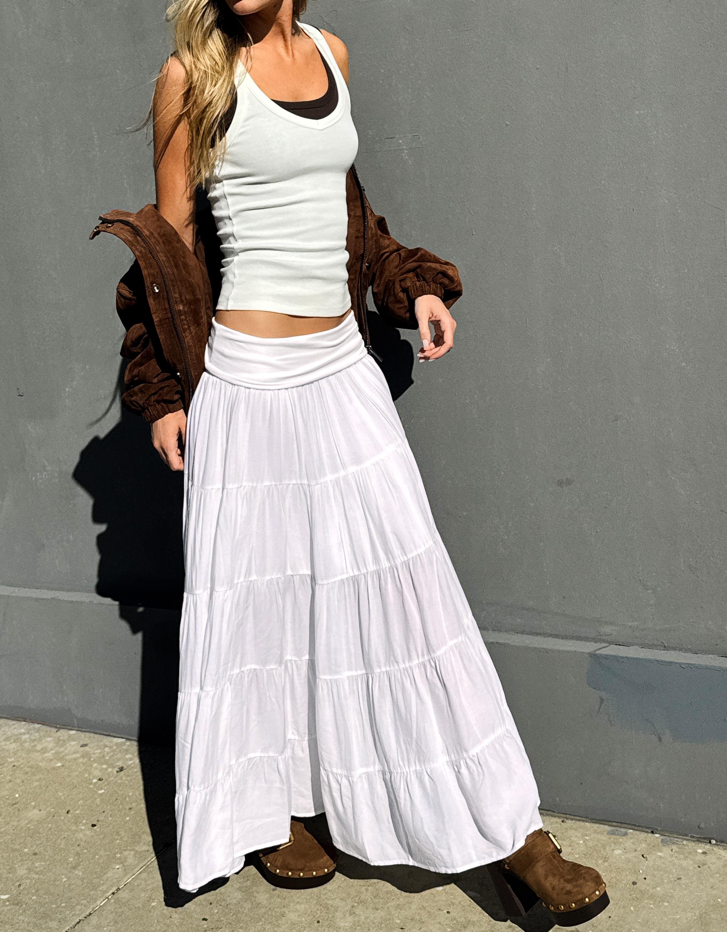 Kıvrık bel midi etek - Görsel 11