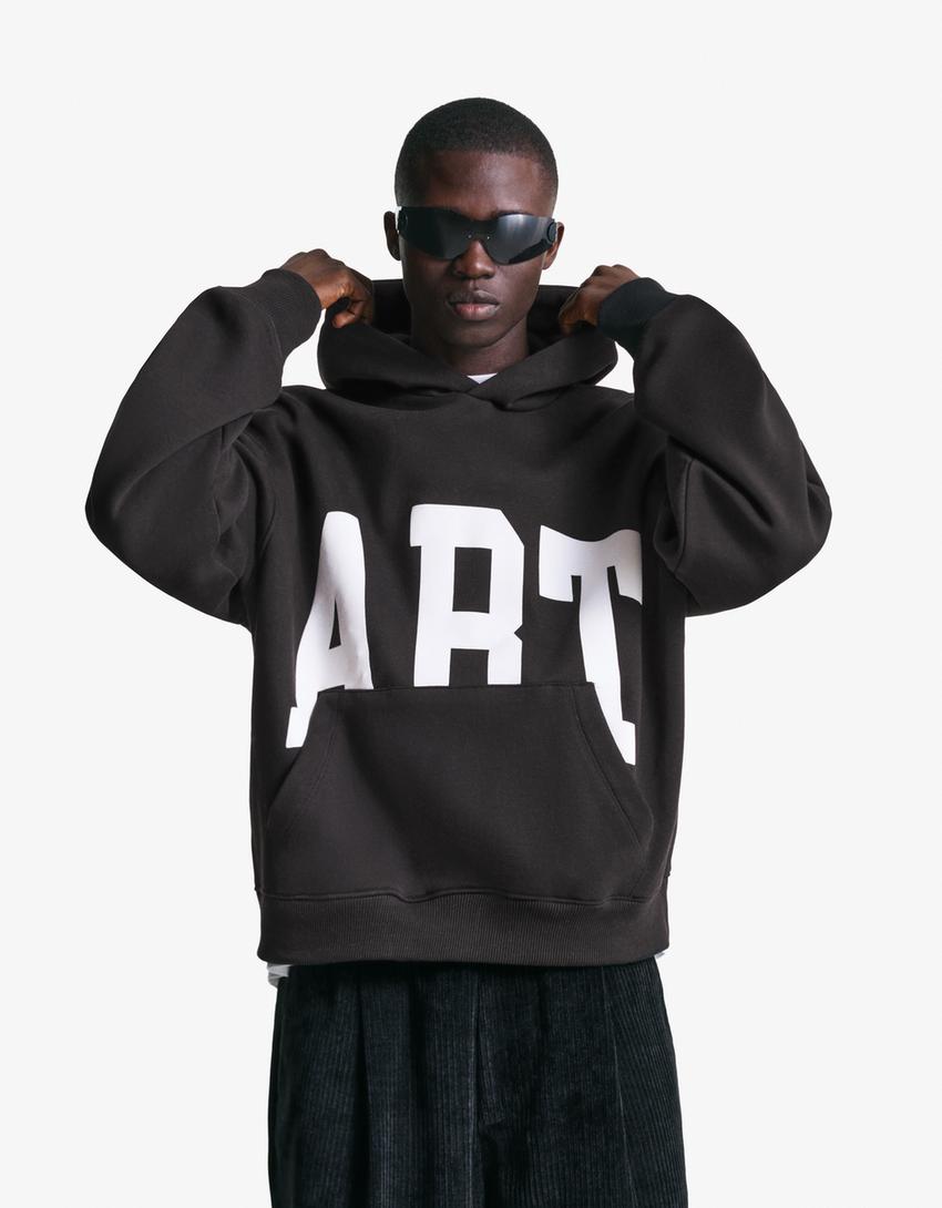 Sudadera capucha print-Negro-0