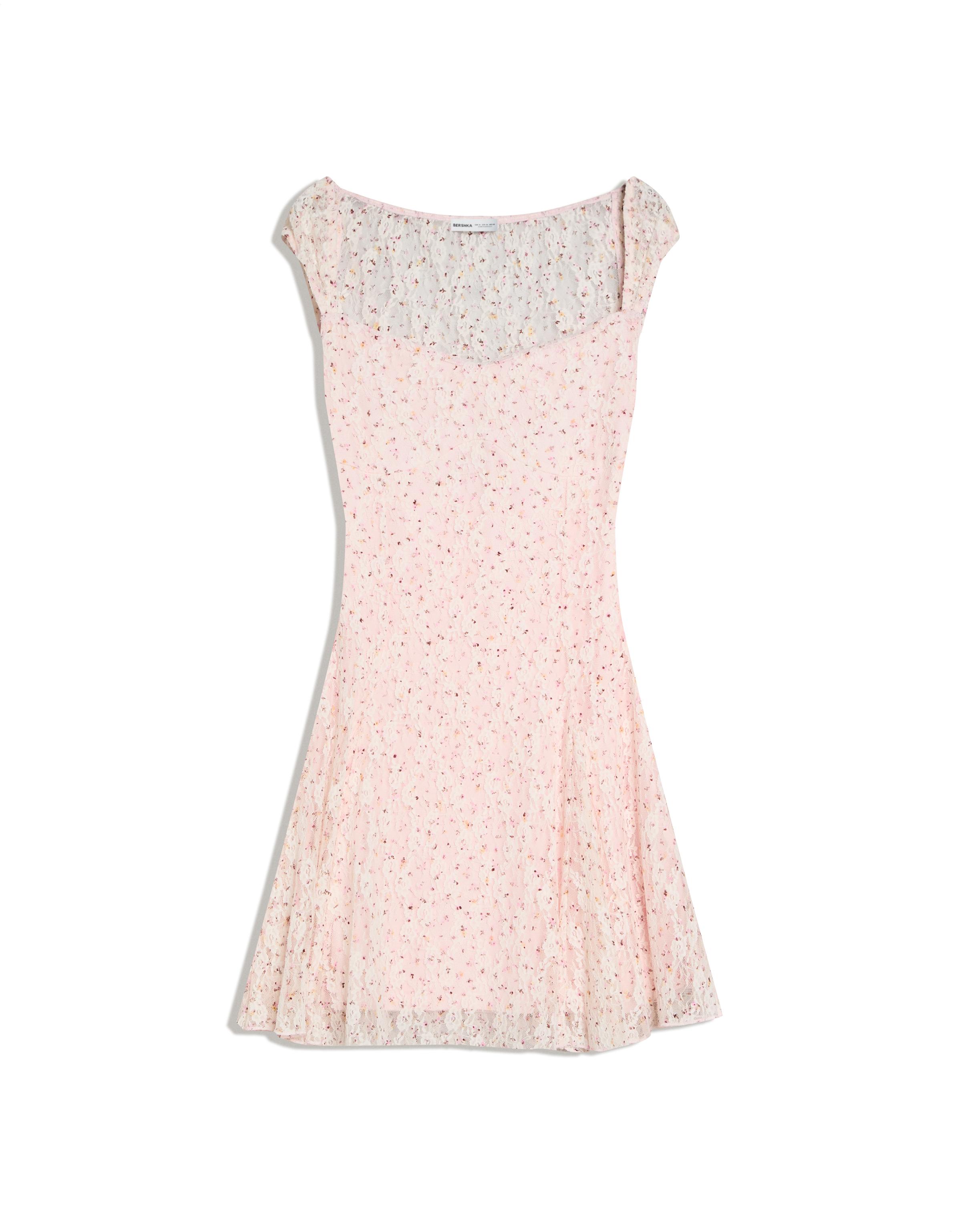 Mini dantel baskılı elbise - Görsel 25