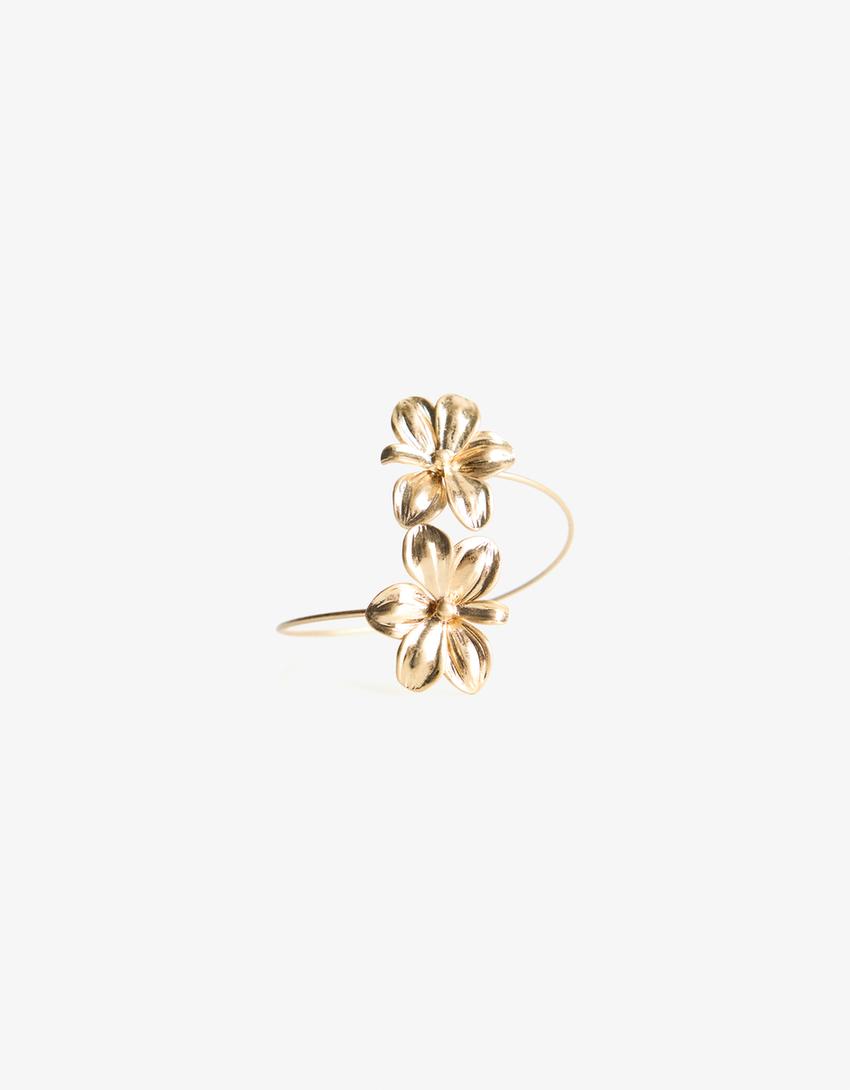 Brazalete flores-Oro-2