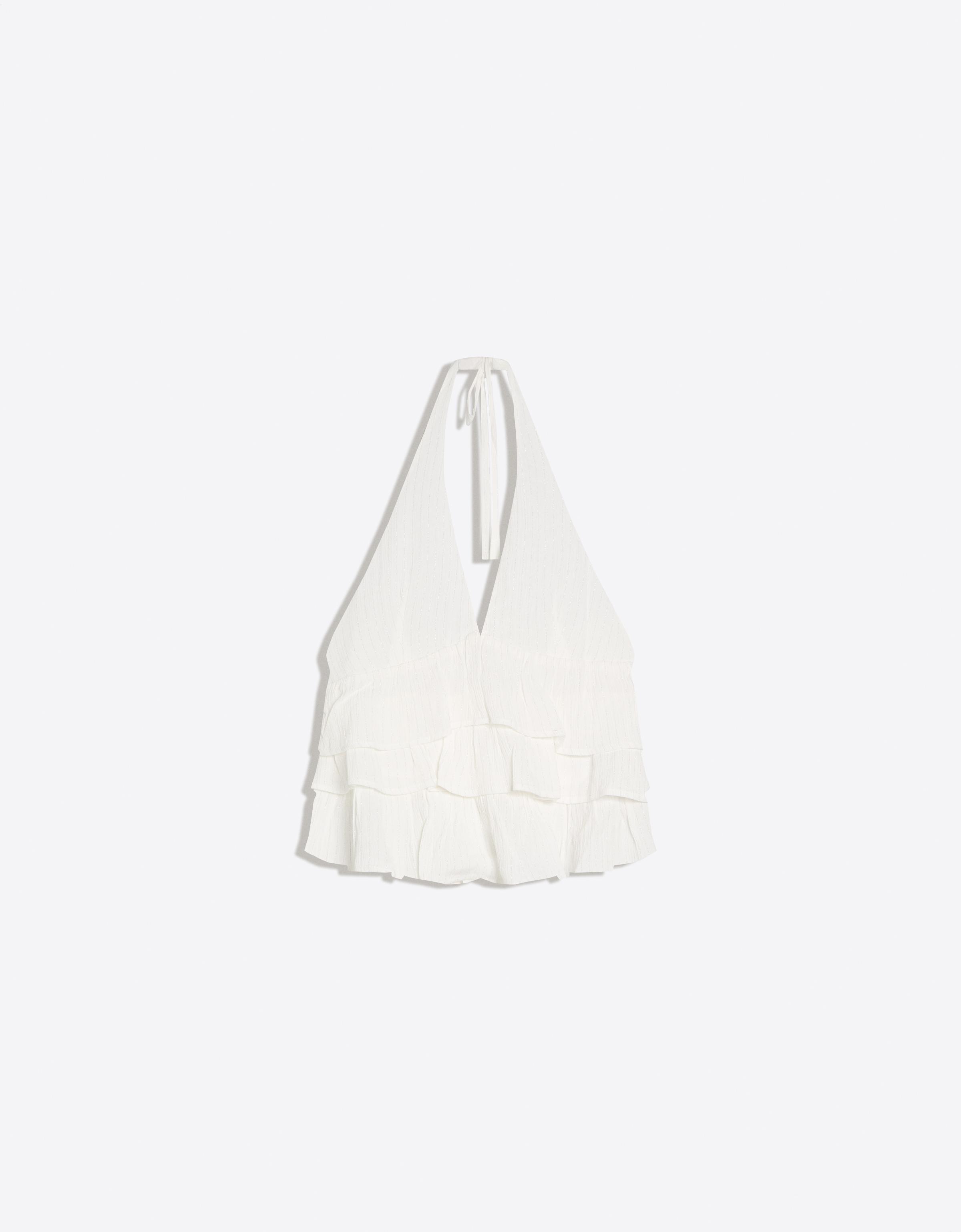 Volanlı halter top - Görsel 7