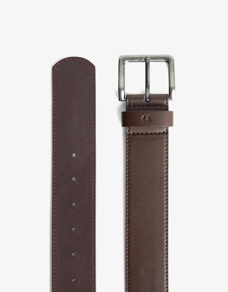 Wide leather effect belt