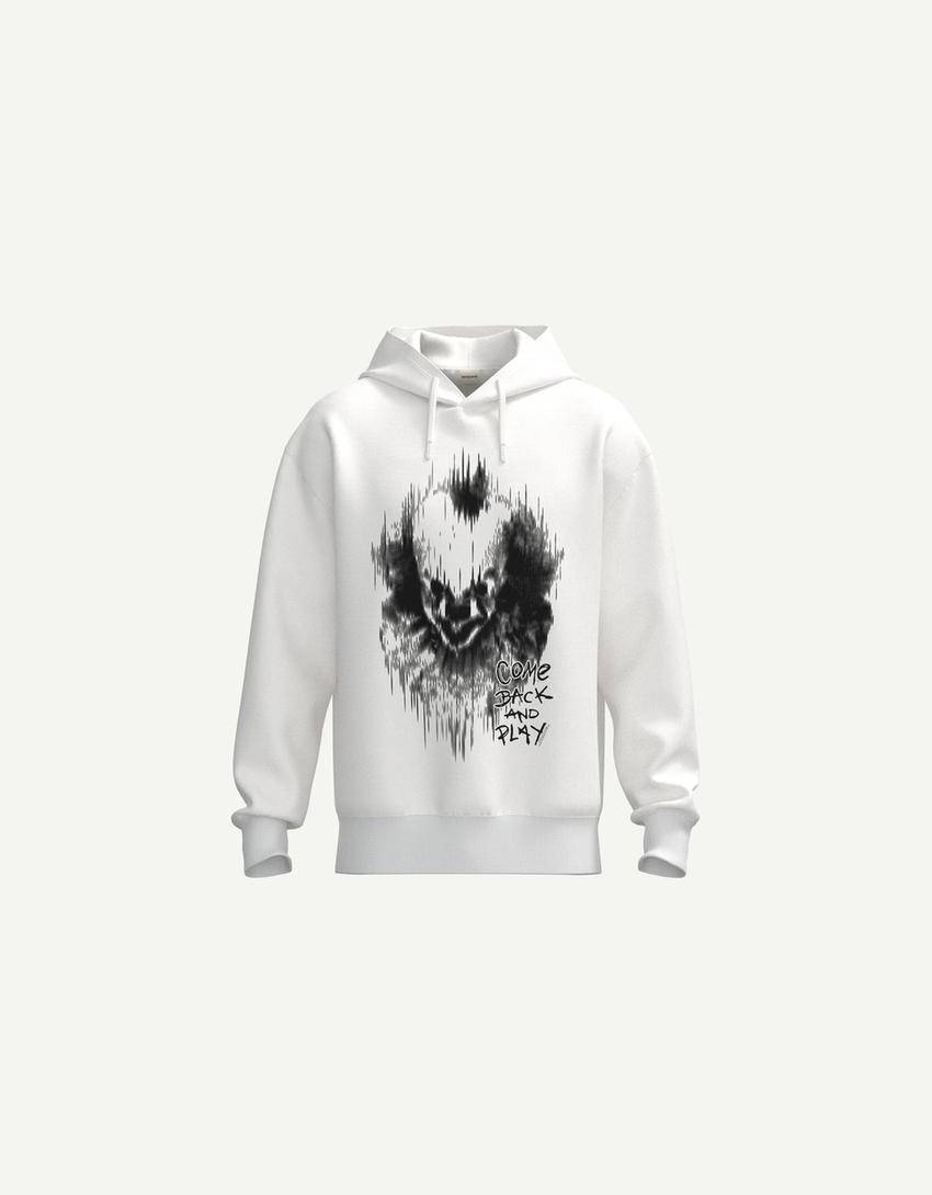 Sweat à capuche IT-Blanc