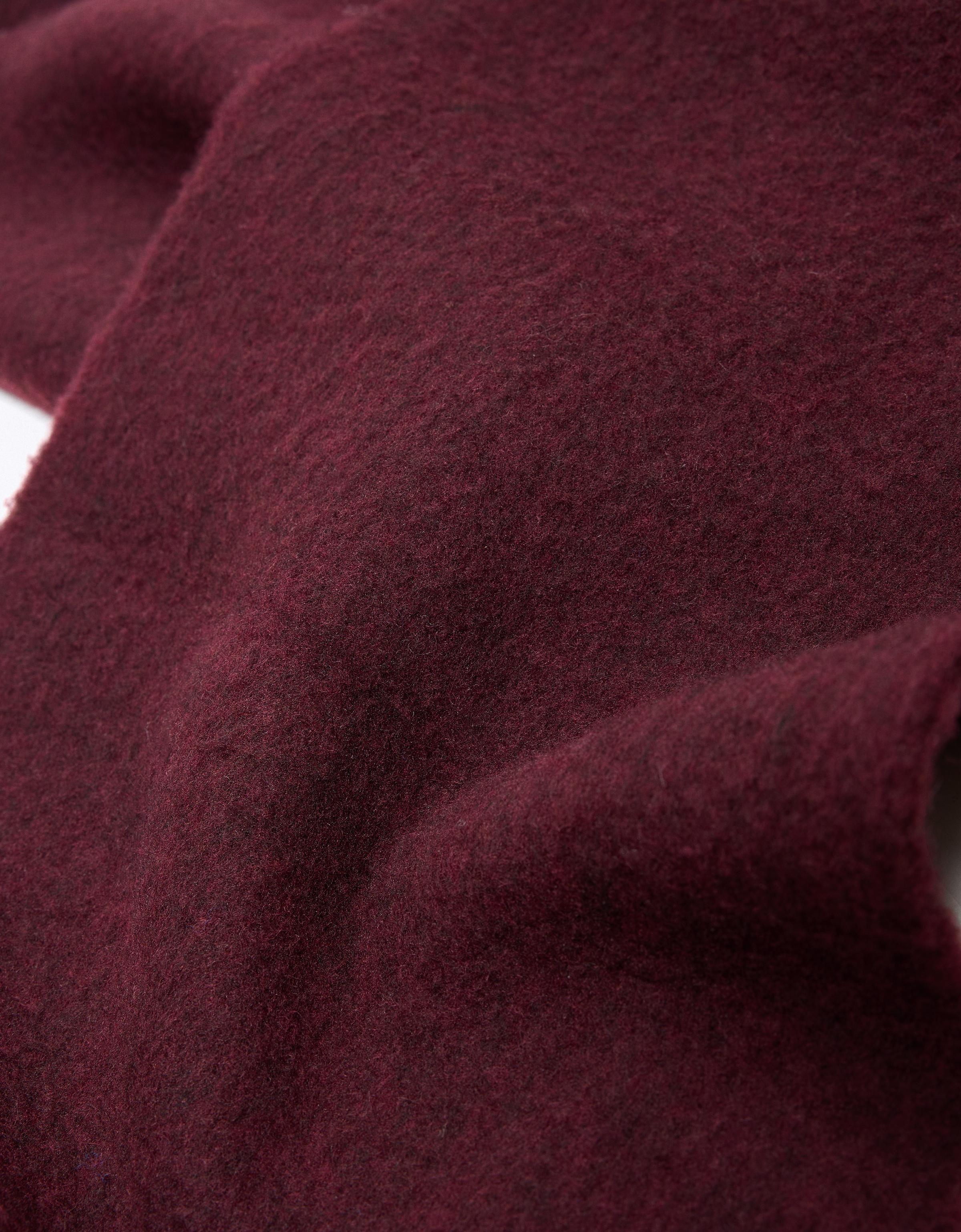 Chunky fringed scarf — Maroon