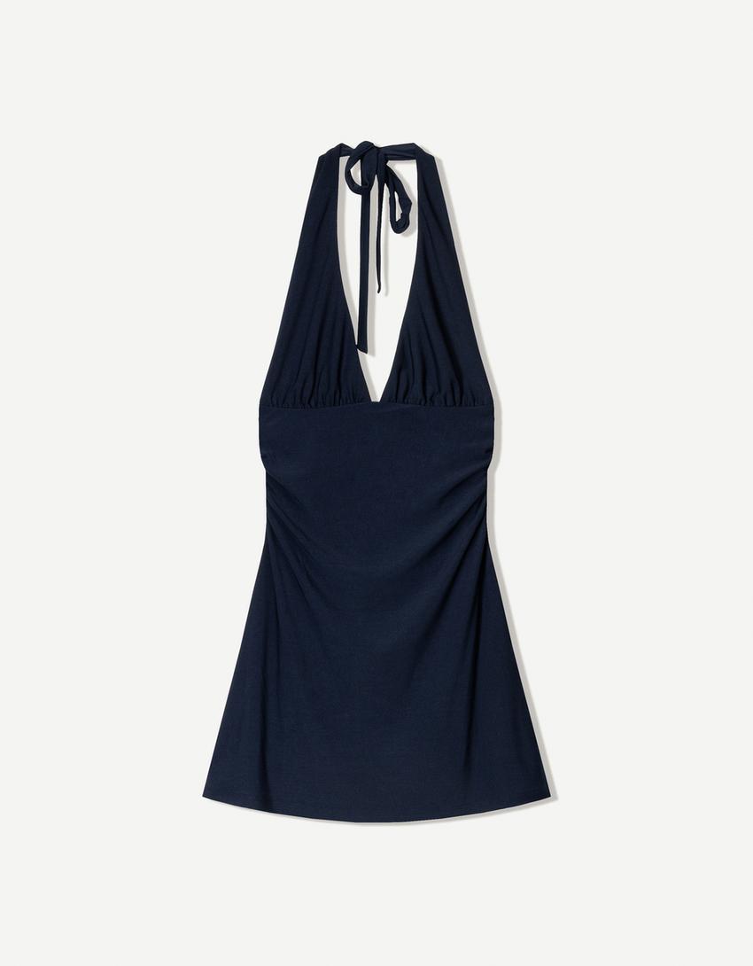 Halter mini dress