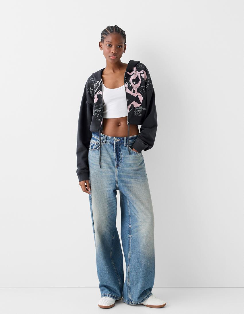 Suadoiro capucha estampado-Negro-3