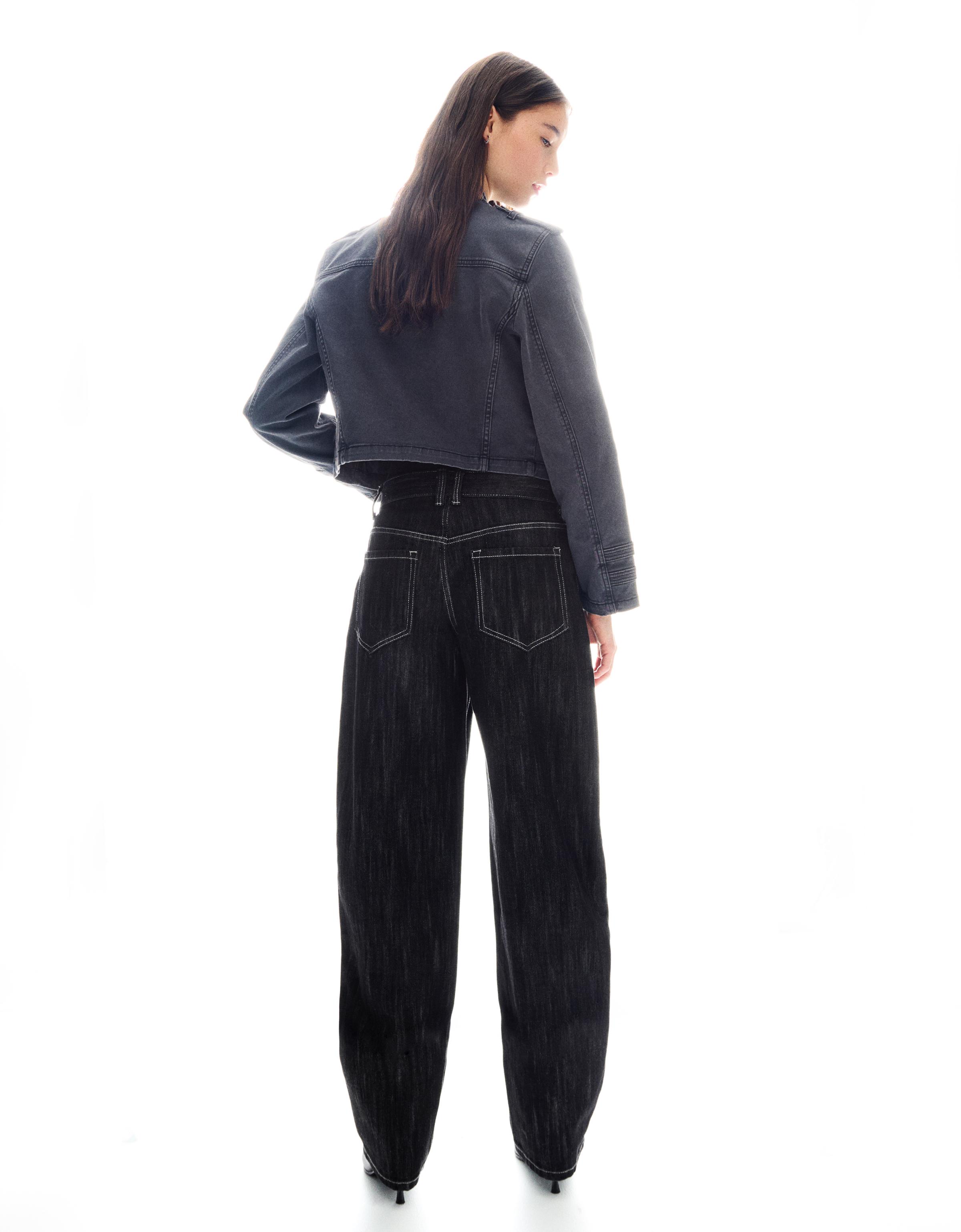 Düşük bel baggy barrel fit jean - Görsel 61