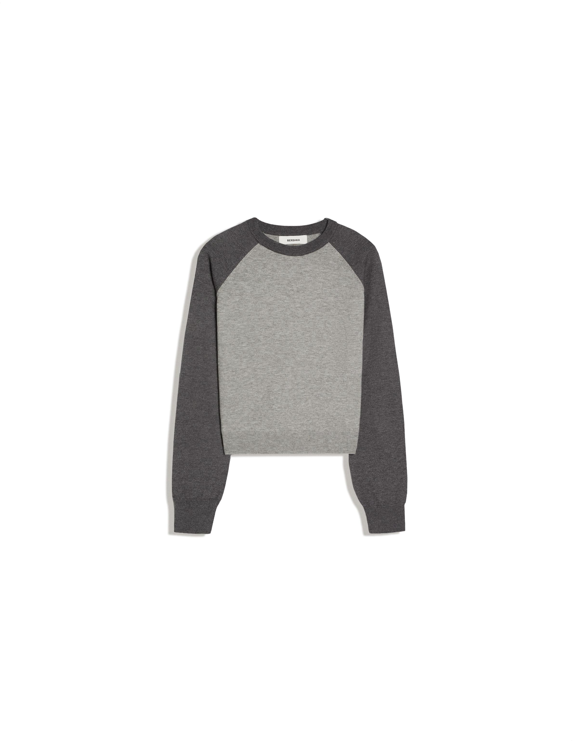 Round neck raglan jumper — Grey