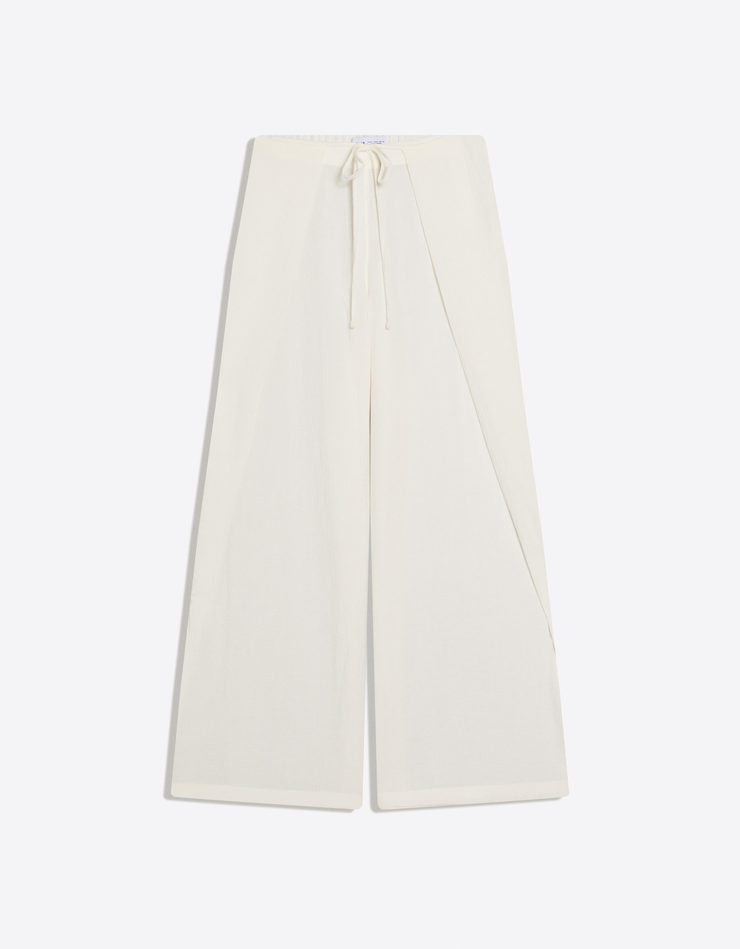 Bershka Rustik pileli wide leg pantolon görsel 8