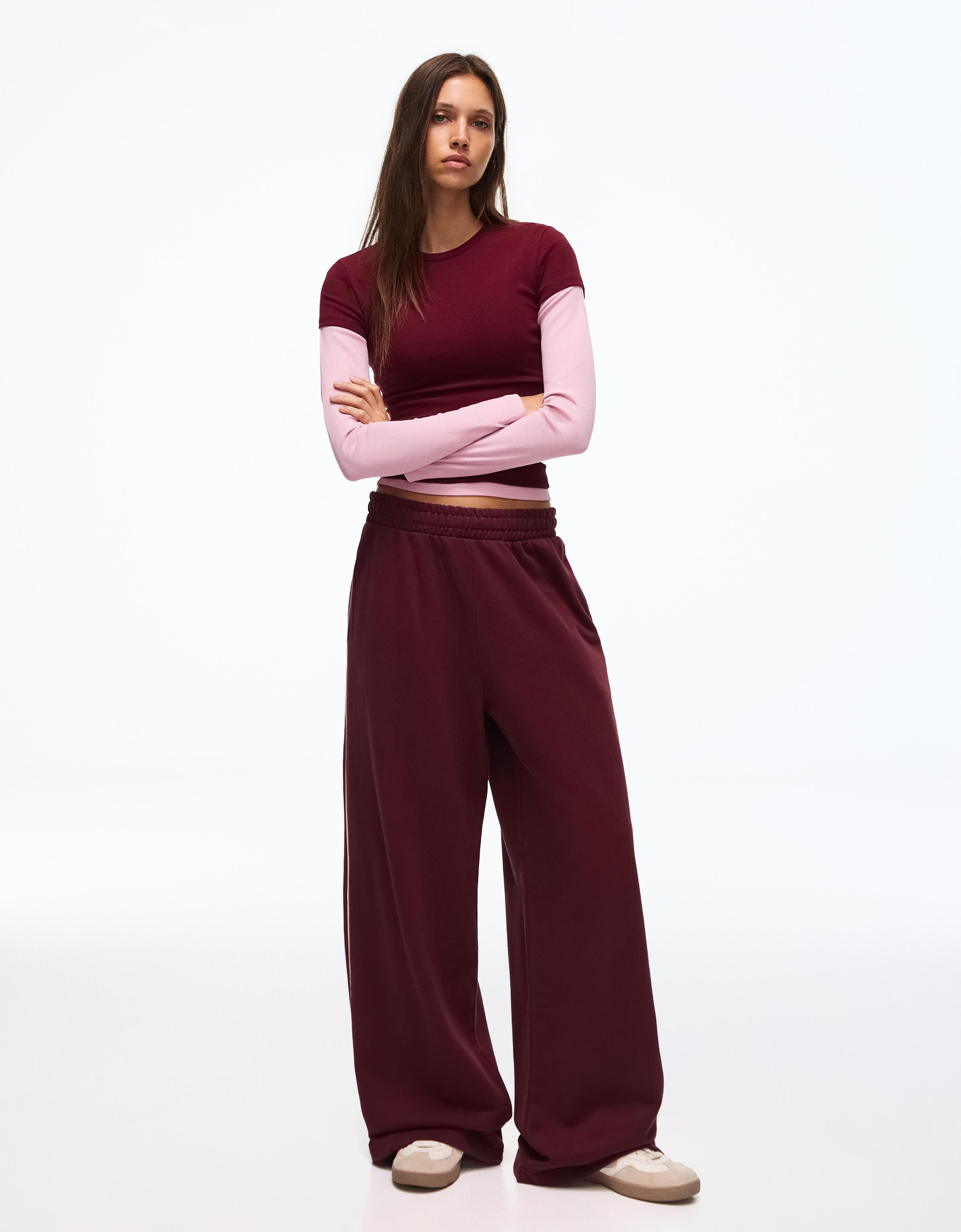 Dancer plush joggers — Maroon