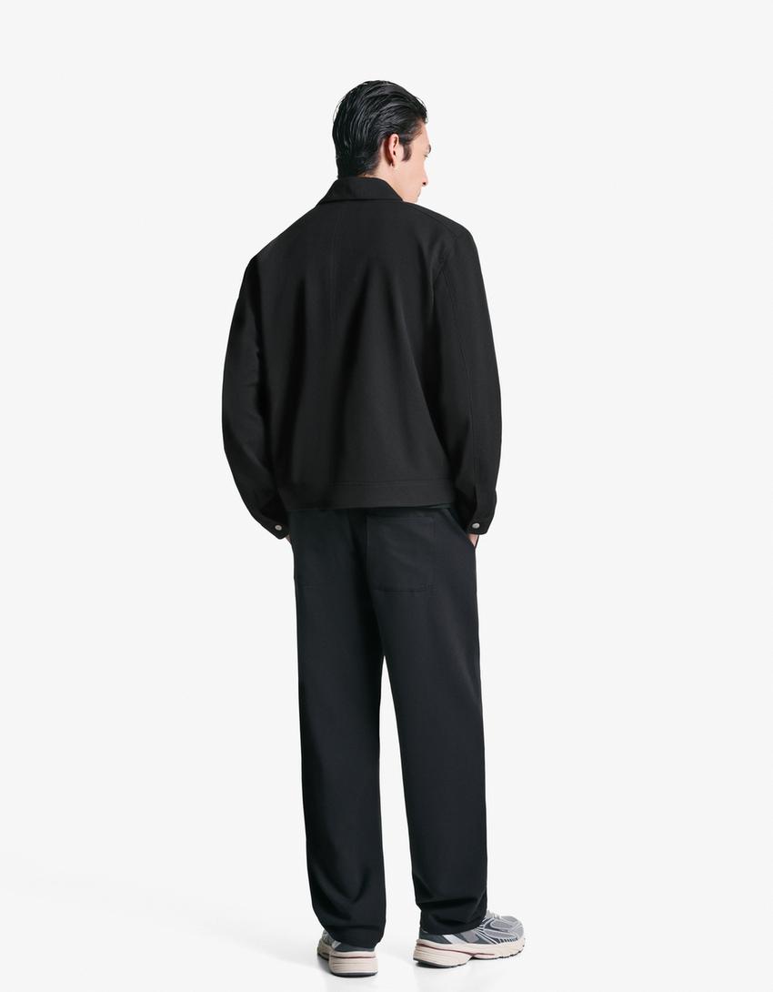 Surchemise zippée-Noir-3