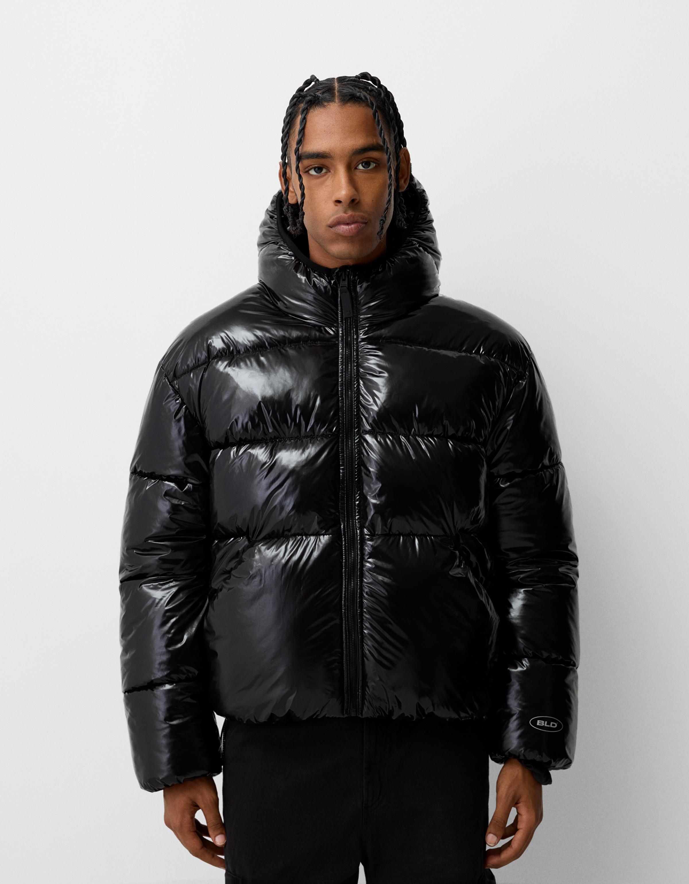 Bershka Puffjacke Mit Kapuze Herren Xs Schwarz