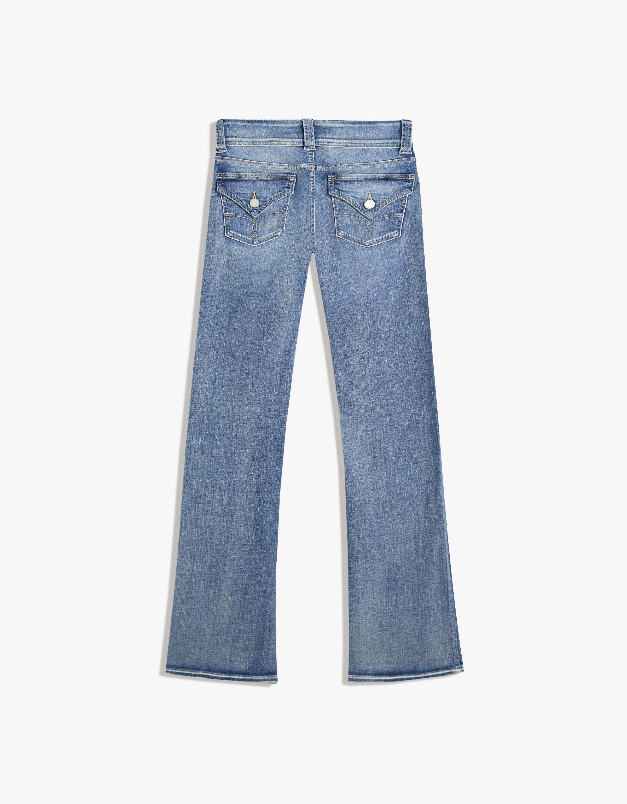 【BAON】[unisex] cat washing snap button folding wide denim BAON】[unisex] cat washing snap button folding wide denim