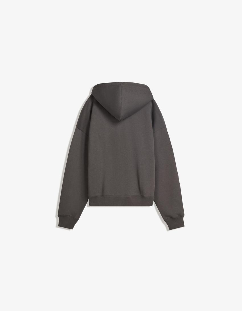 Zip-up hoodie-Grey-5
